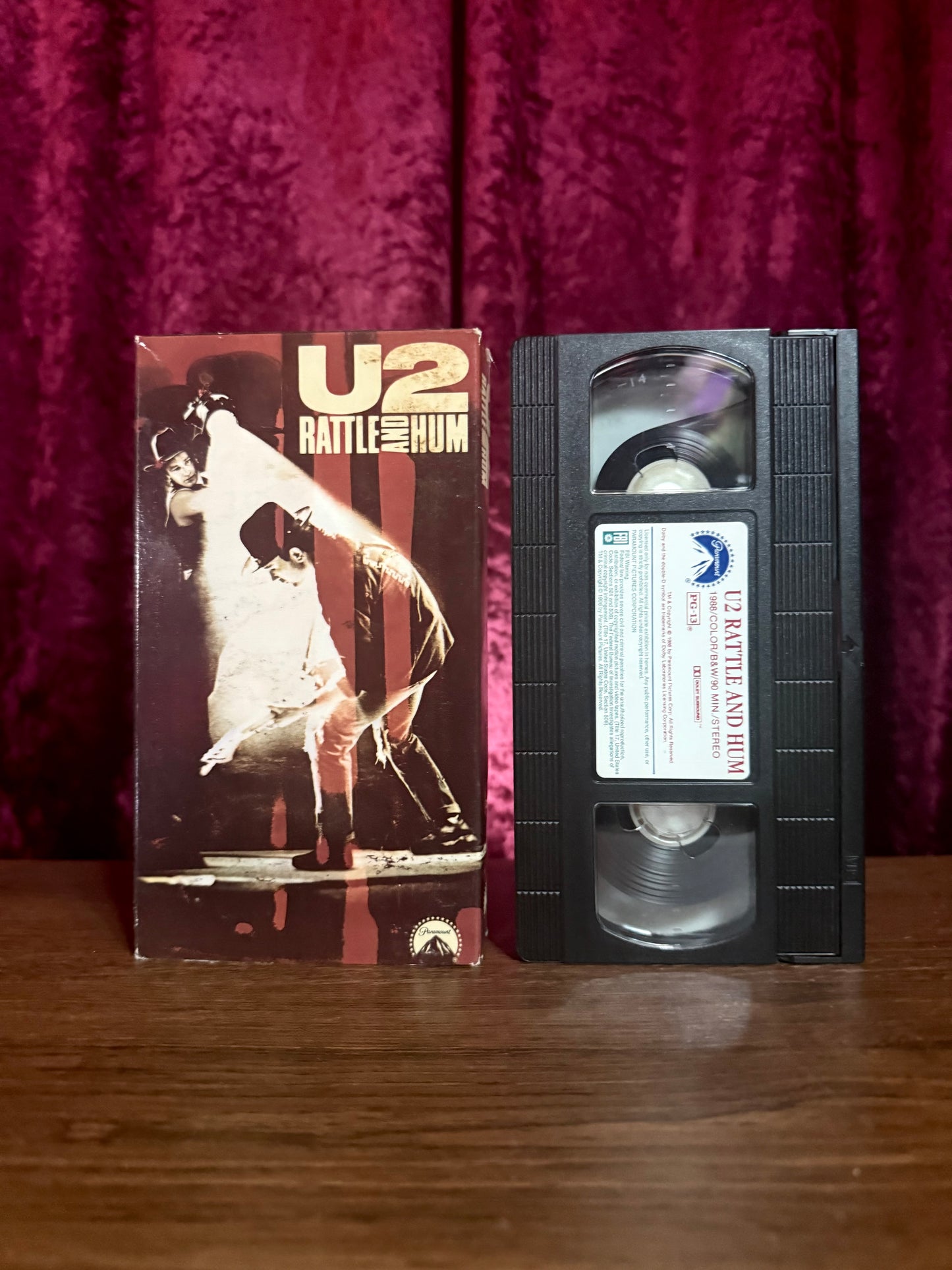 VHS - U2 Rattle and Hum - Concert Video - 1988