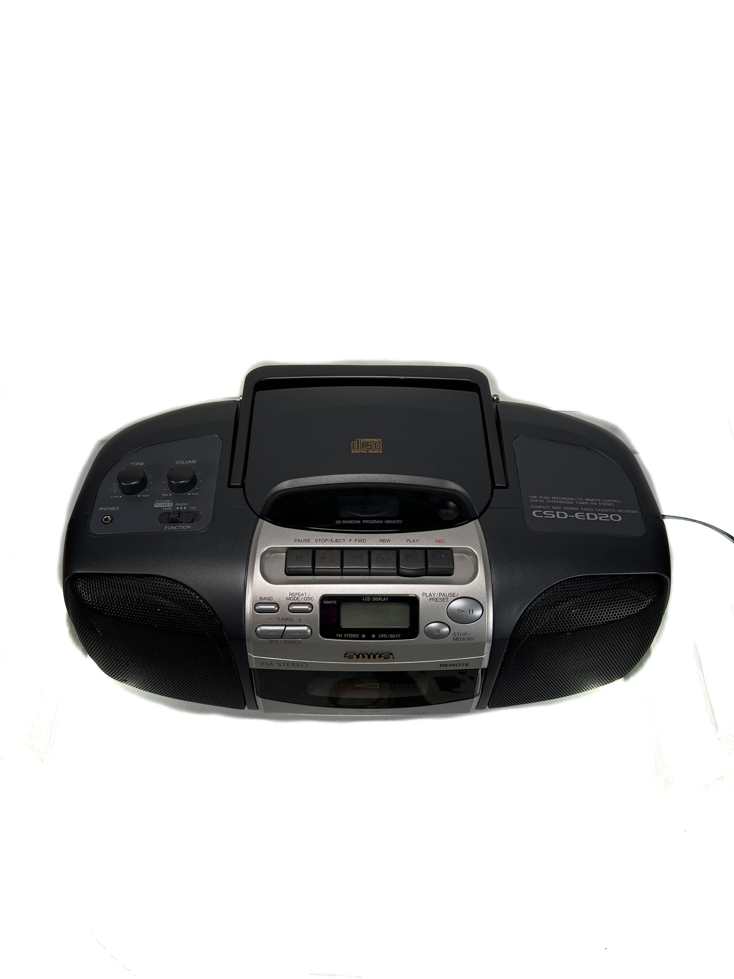 Vintage Electronics - CD / Cassette / Radio Player Boombox - AIWA - CSD-ED20 - 1997