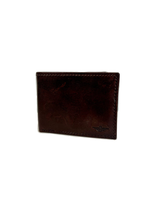 Vintage Bifold Wallet - Chocolate Brown - Full Grain Leather - Dockers