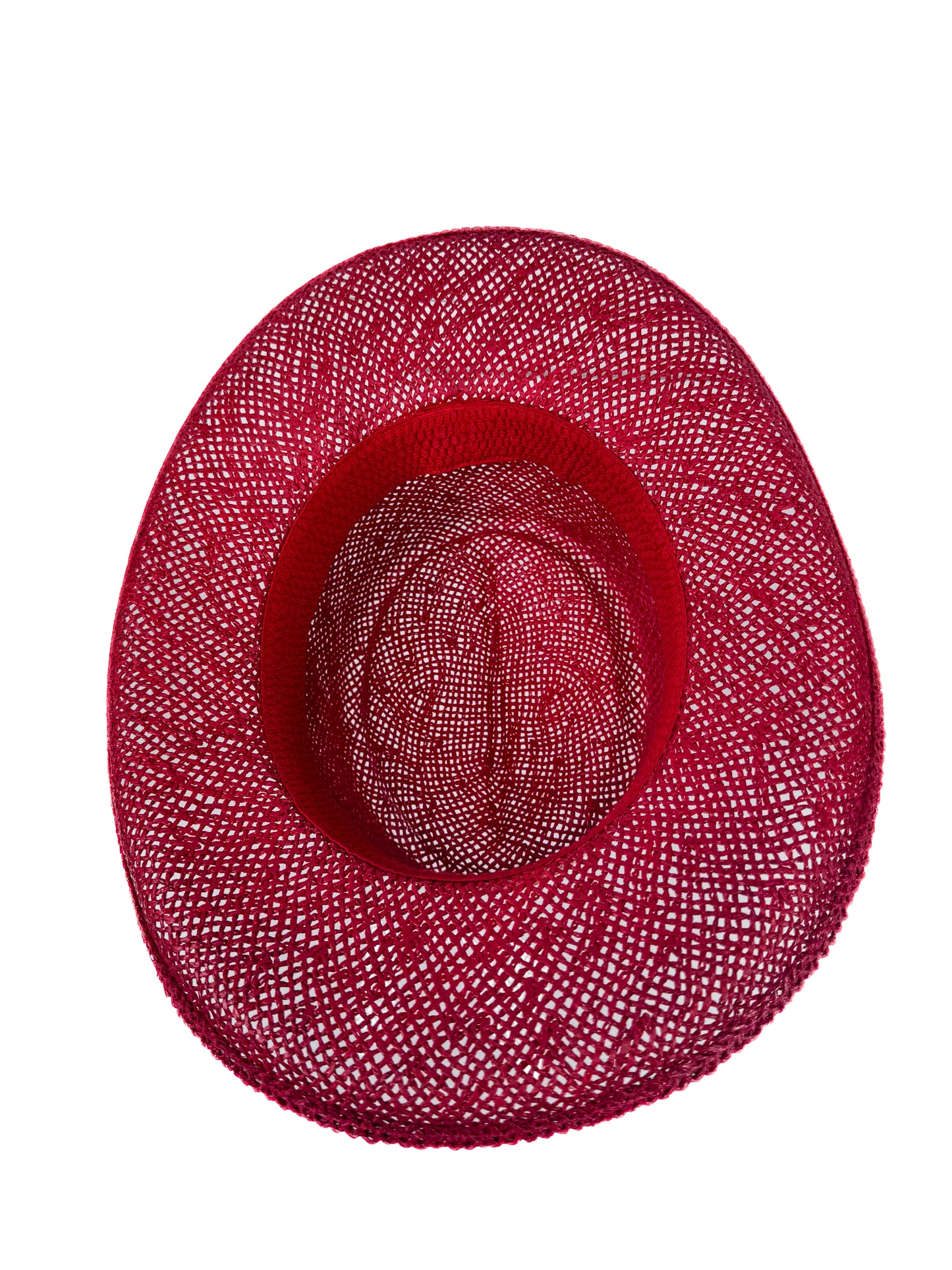 Vintage Hat - Red Straw Cowboy Hat