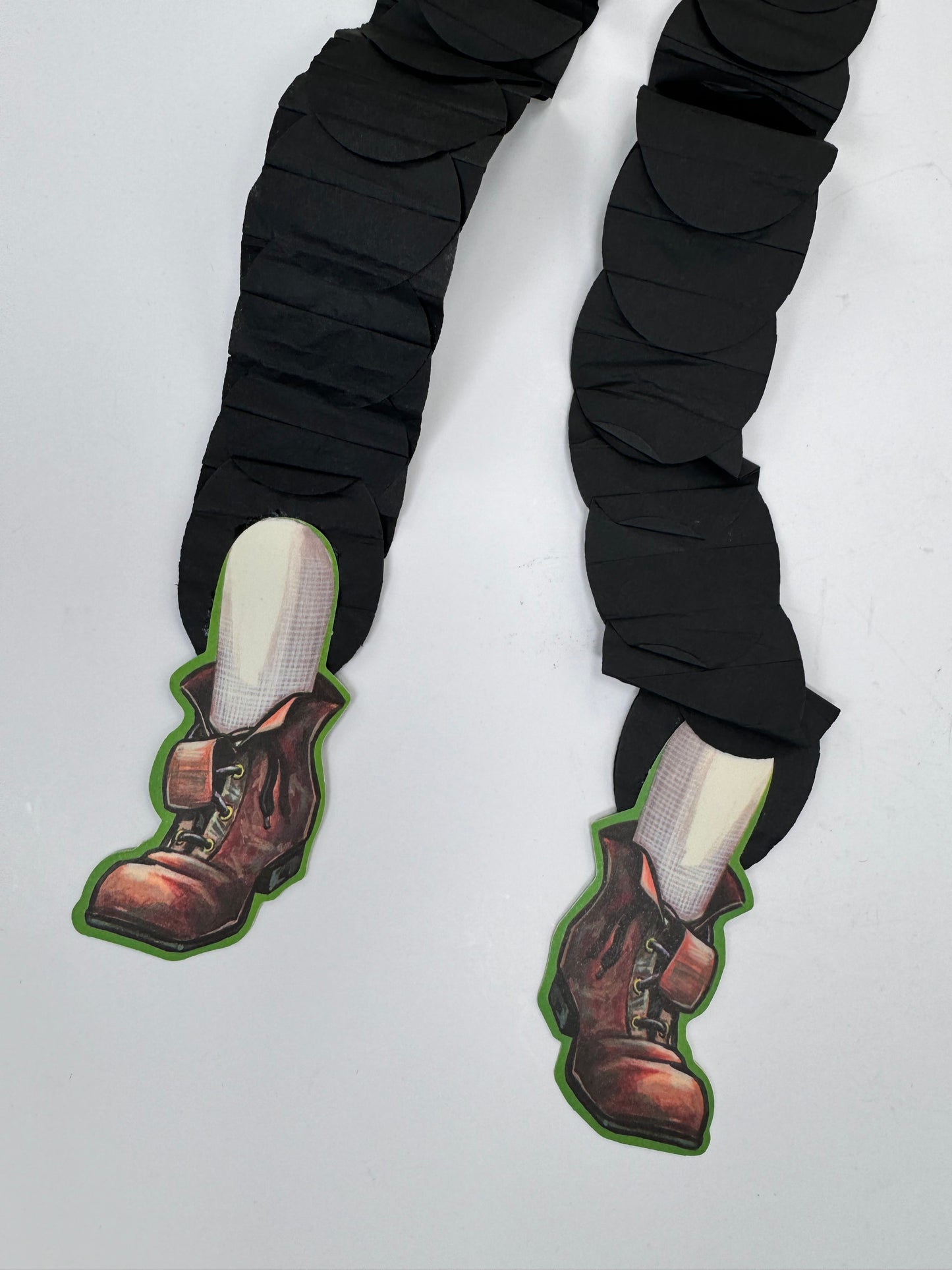 Vintage Halloween Decoration - Beistle 1990s Action Dancer Crepe Paper Die Cut - Frankenstein