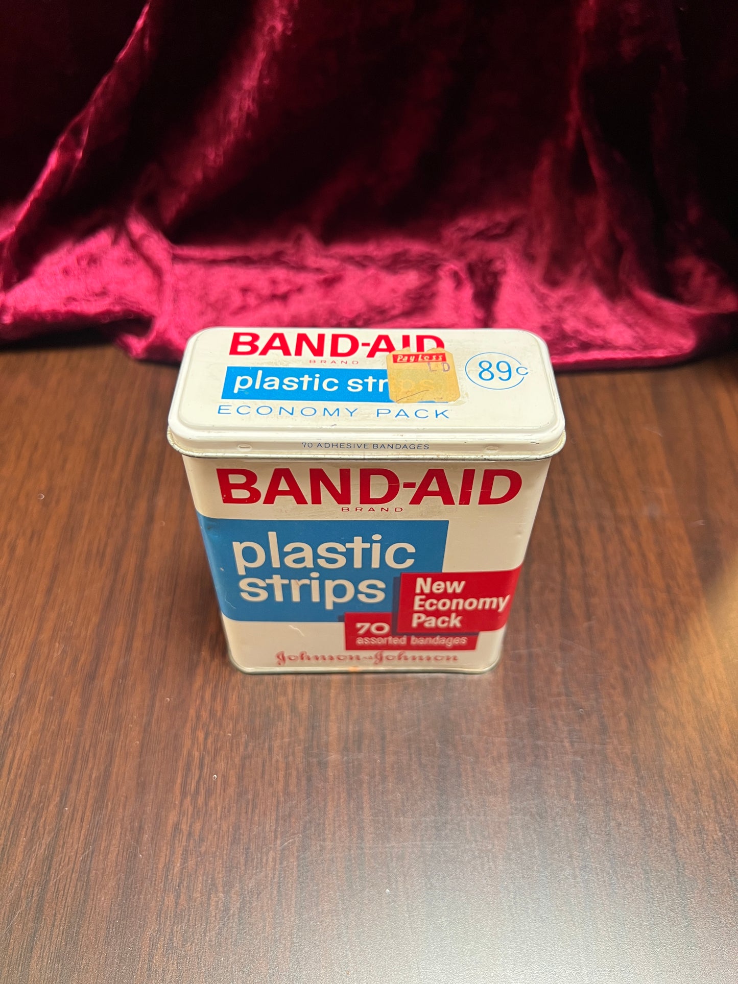 Vintage Advertisement - Metal Storage Tin - Band-Aid Brand - Johnson & Johnson