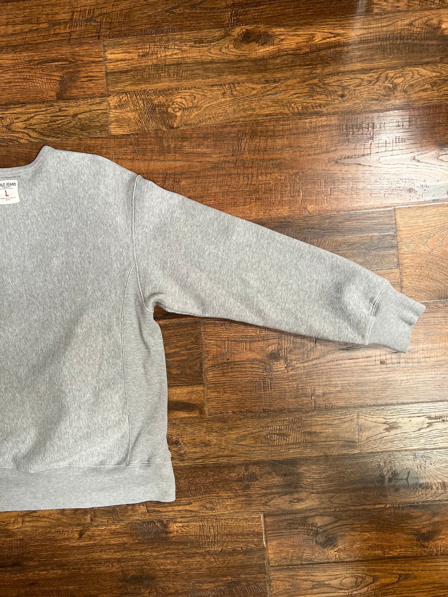 Vintage Clothing - Pullover Crewneck Sweatshirt - Light Grey - Polo Ralph Lauren - Large