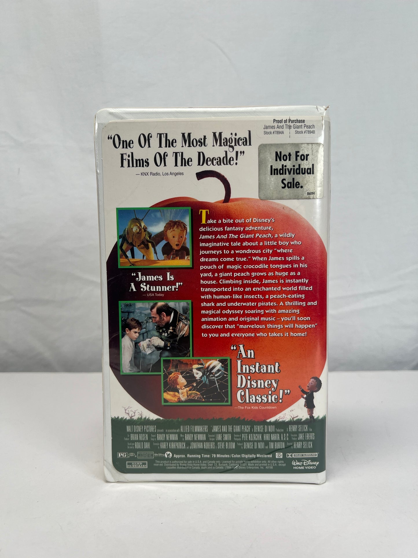 VHS - James and the Giant Peach - 1996