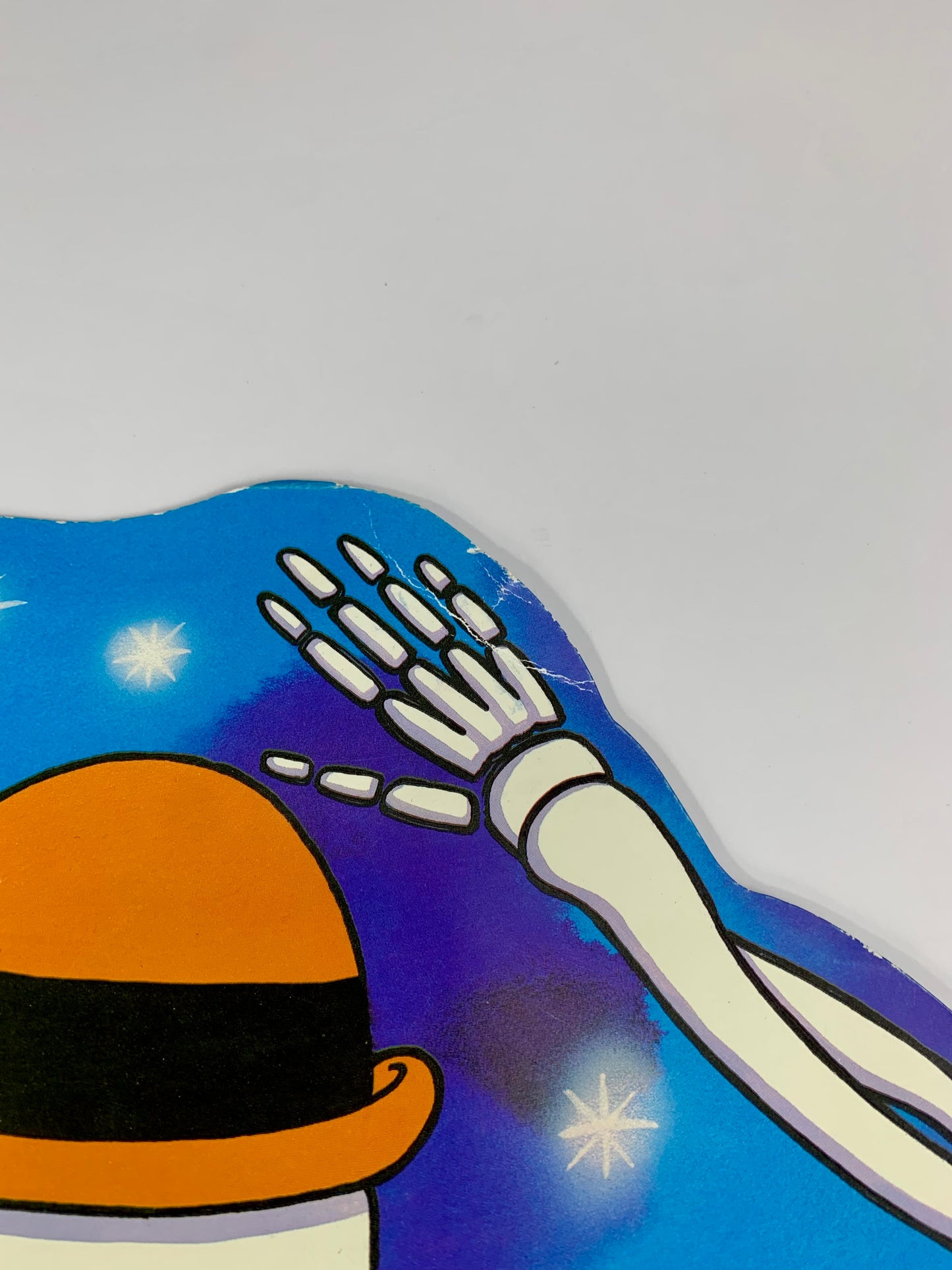 Vintage Eureka Halloween Die-Cut - Double-Sided Dancing Skeleton - Made In U.S.A