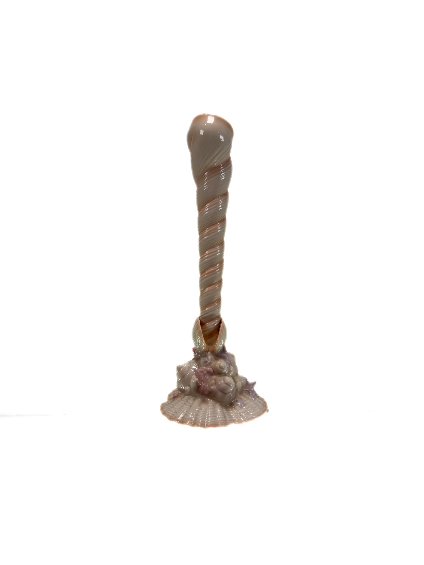 Vintage Candle Stick Holder - Seashells Atlantis Resort - By Franklin Mint 1989