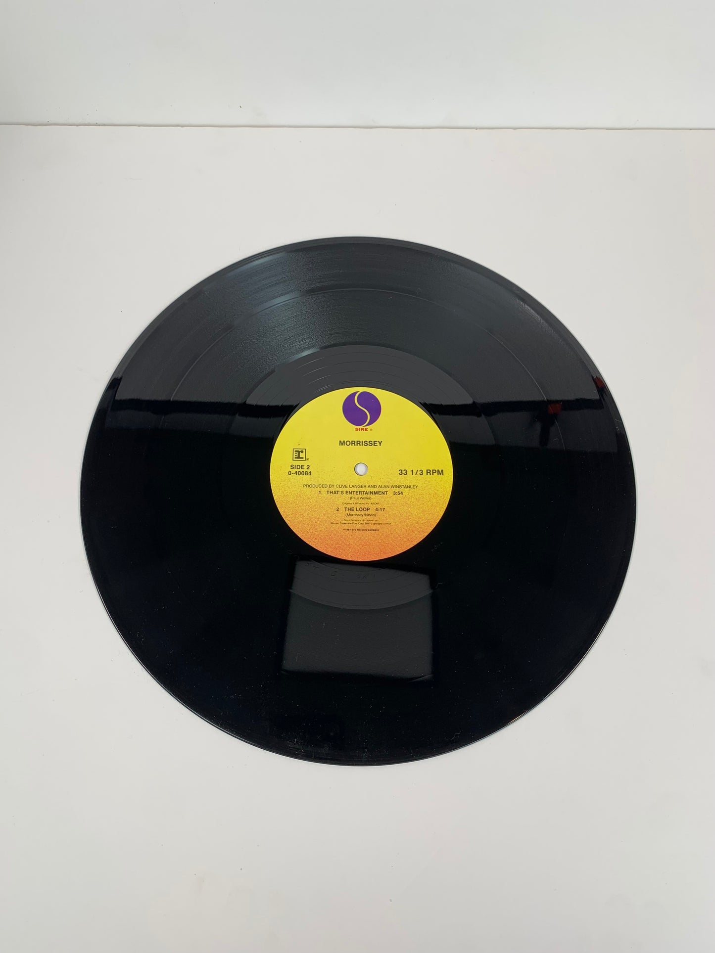 Vintage 12" Vinyl Record - Morrissey - Sing Your Life