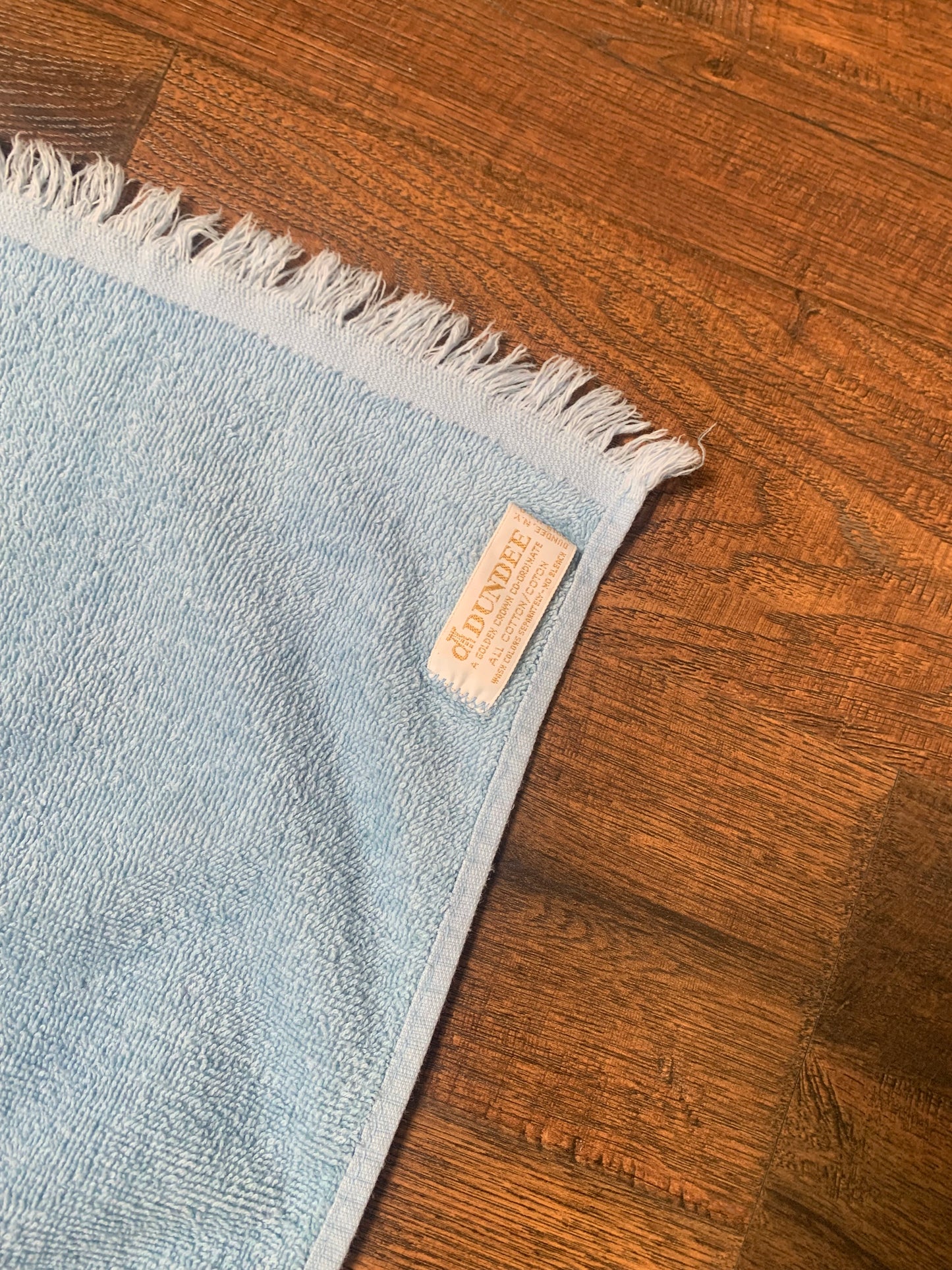 Vintage Dundee Decorative Hand Towel Set - Baby Blue with Floral Ribbon