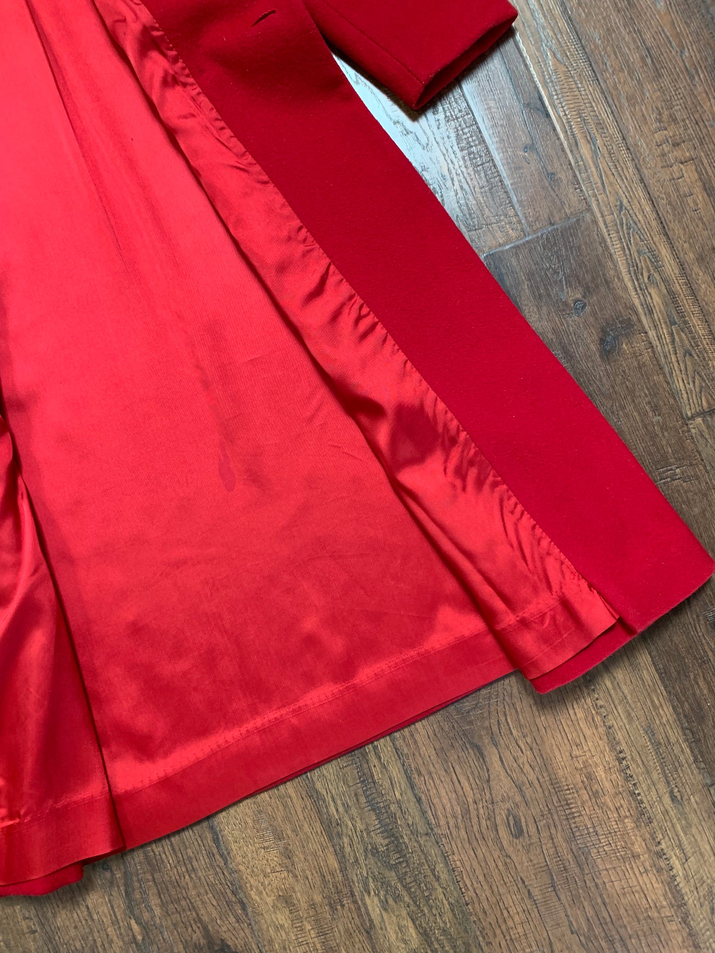 Vintage Clothing - Long Wool Coat - Red - Ferncroft - Small - Made In U.S.A.