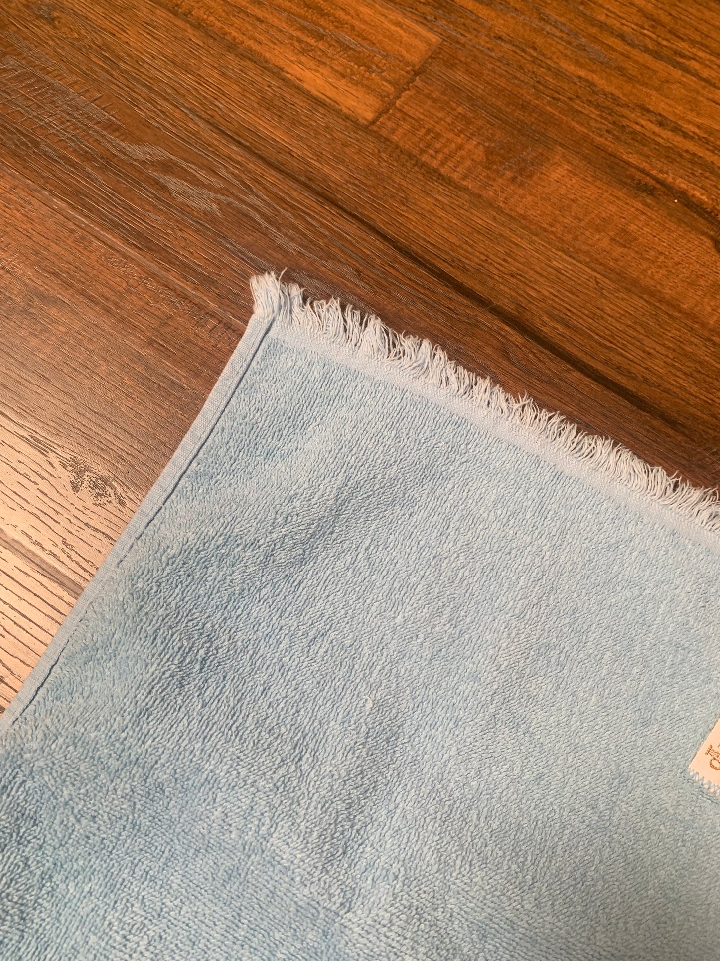 Vintage Dundee Decorative Hand Towel Set - Baby Blue with Floral Ribbon