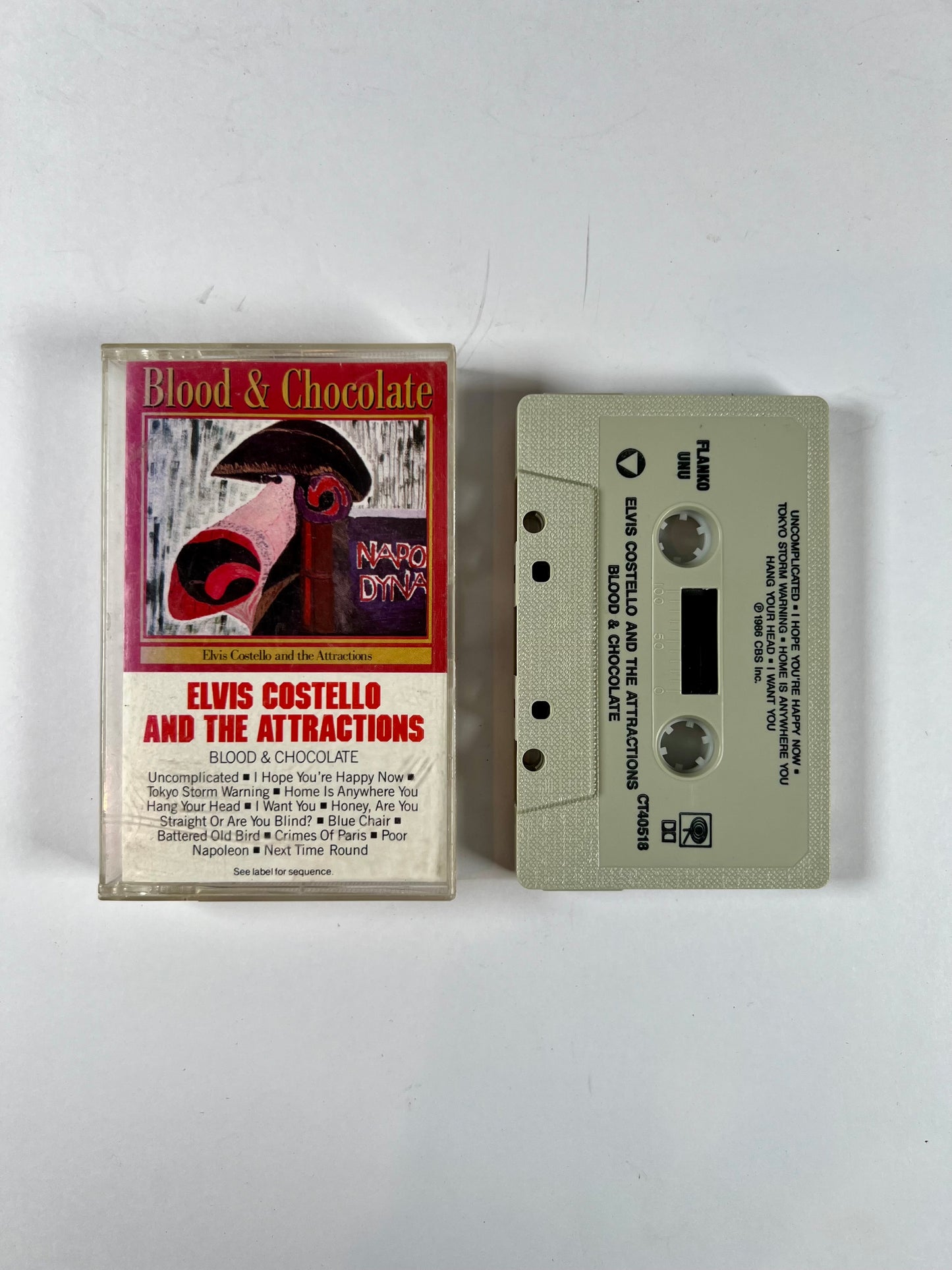 Cassette Tape - Elvis Costello and The Attractions - Blood & Chocolate