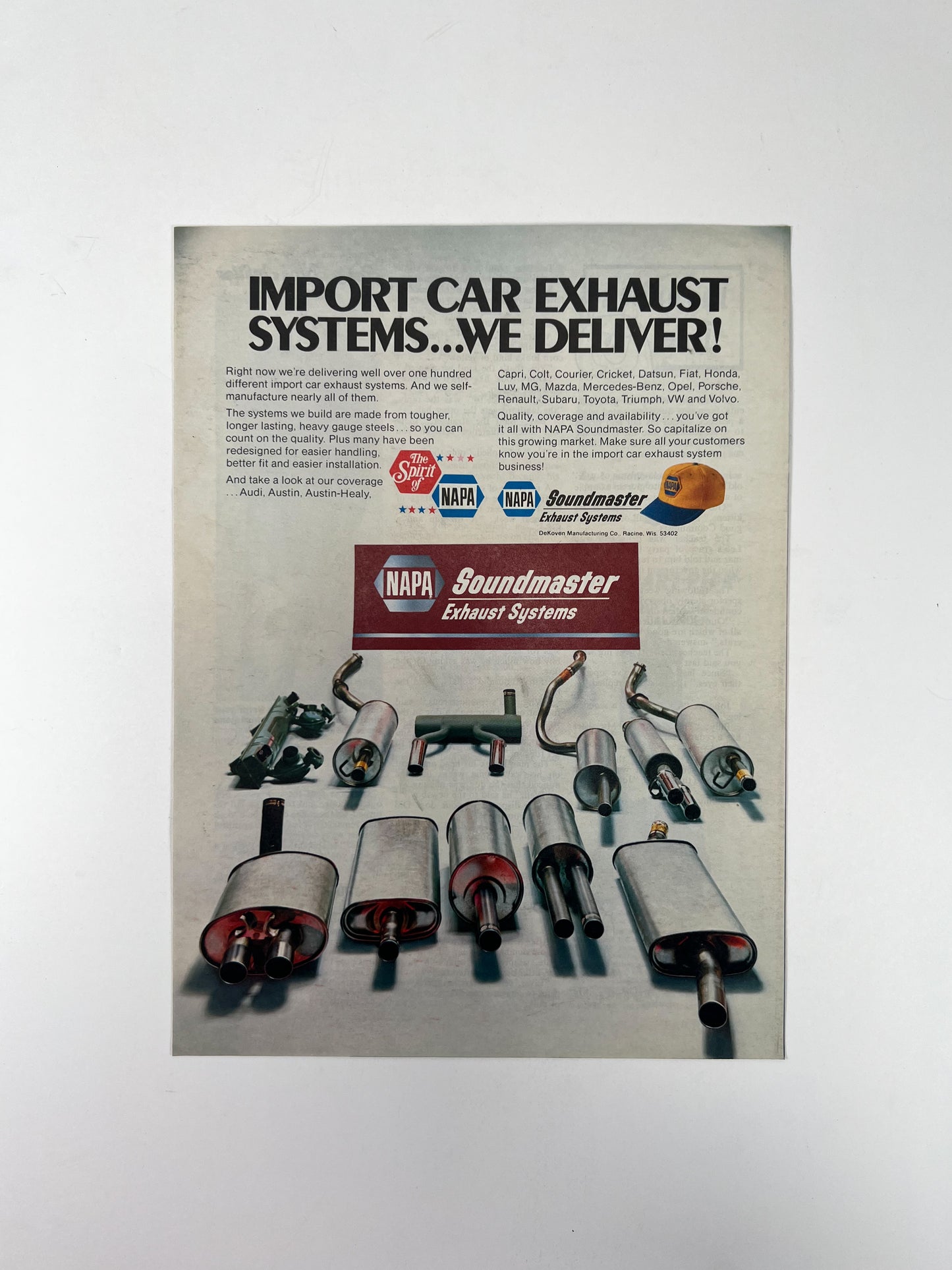 Vintage Ephemera - Magazine - Napa Parts & Pups - Greer Auto Parts - April 1976