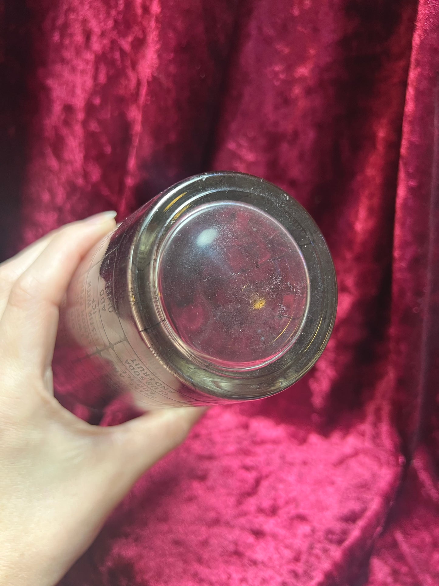 Vintage Barware - Cocktail Recipe Glass - Federal Glass