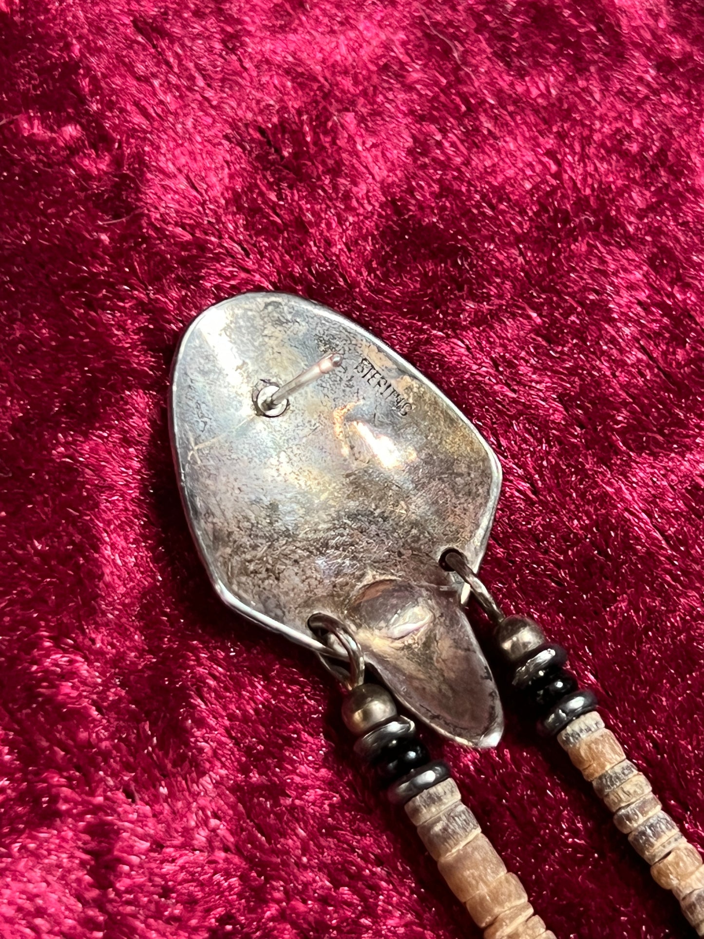 Vintage Jewelry - Sterling Silver Earrings - Dangling Feathers - Navajo
