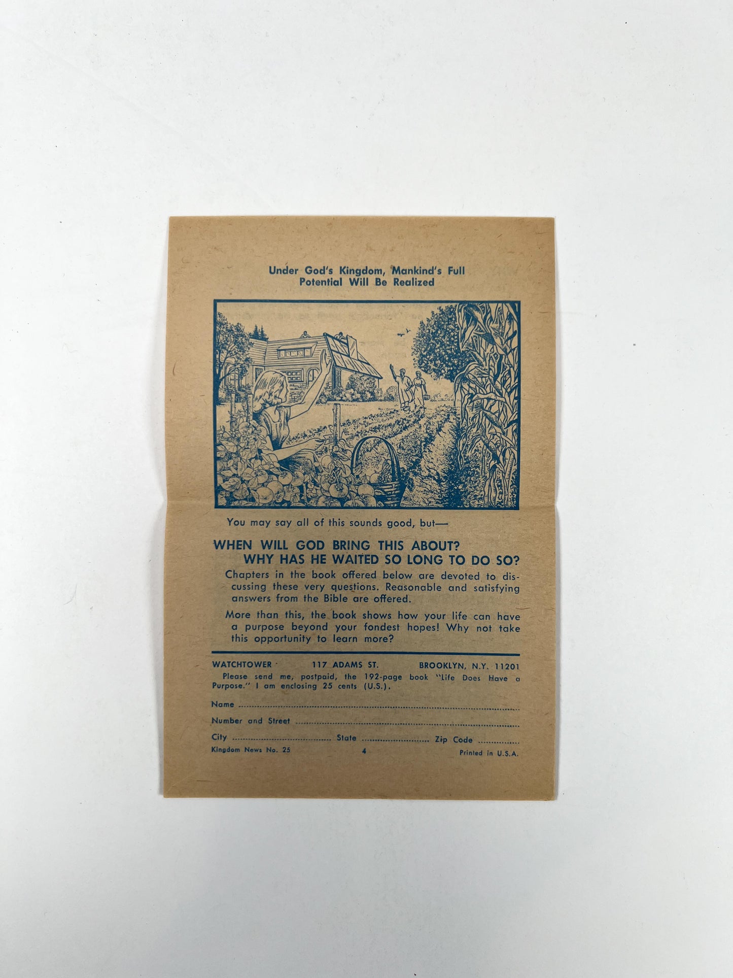 Vintage Ephemera - Religious Pamphlet - WHY Are We Here?