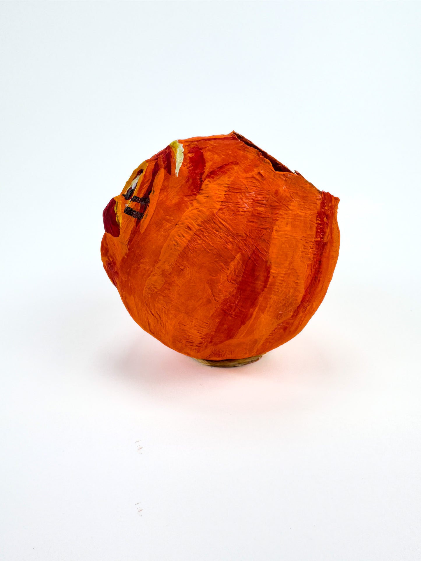 Vintage Inspired Handmade Paper Mache Lantern - Surprised Jack-o-Lantern