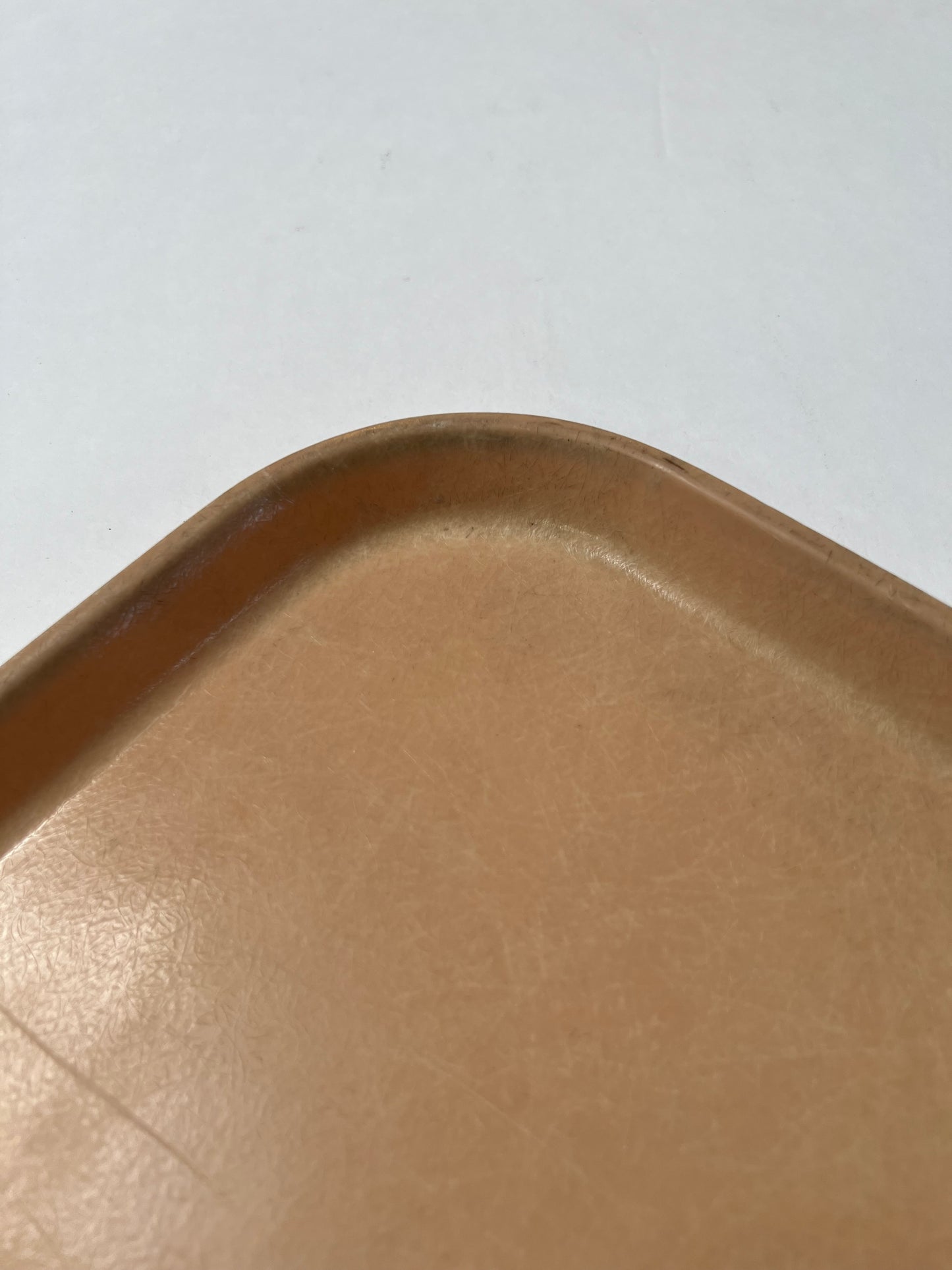 Vintage SiLite Fiberglass Cafeteria Tray - Beige Tan - 18" X 14"