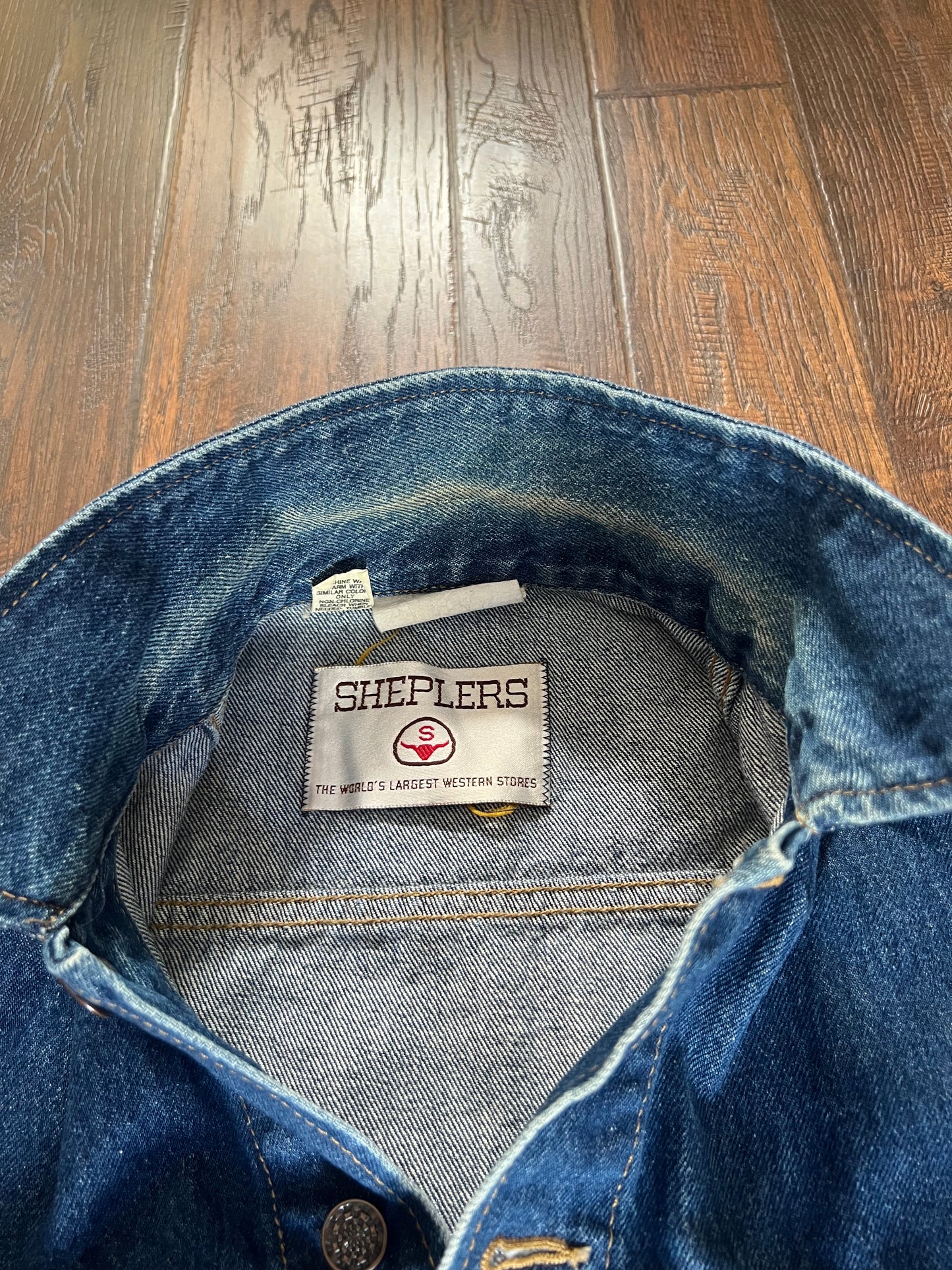 Vintage Clothing - Western Denim Vest - Indigo Blue - Medium - Sheplers