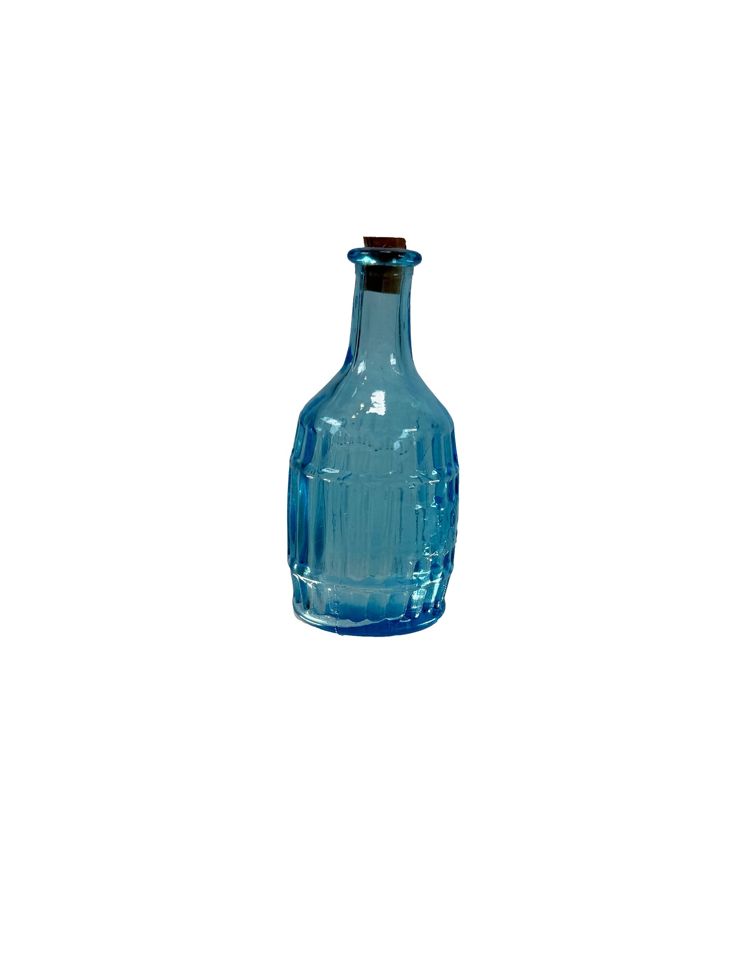 Vintage Miniature Glass Bottle - Root Bitters - Blue Wheaton Bitters Glass