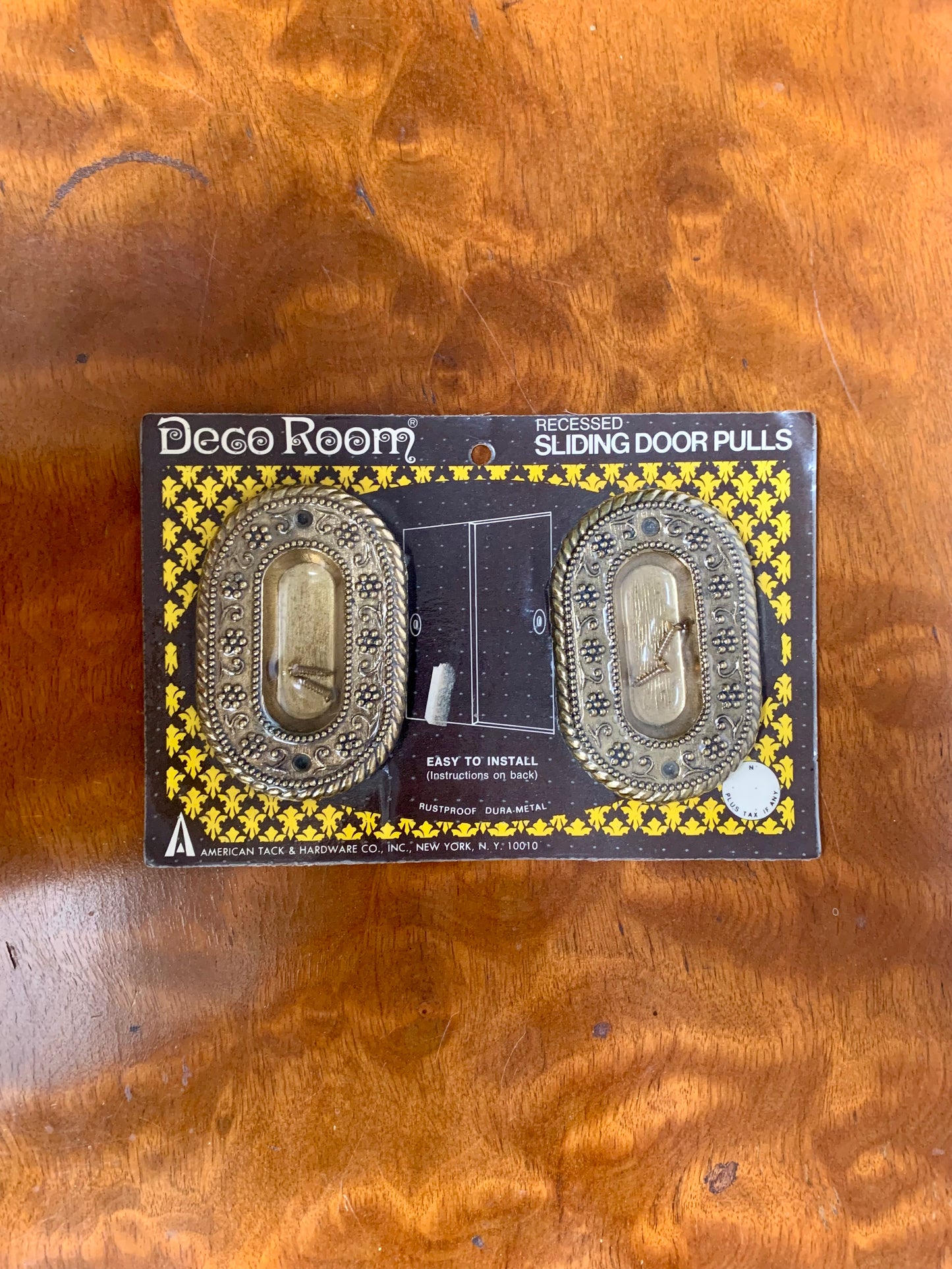 Vintage Hardware - Brass Tone Sliding Door Pulls - Deco Room