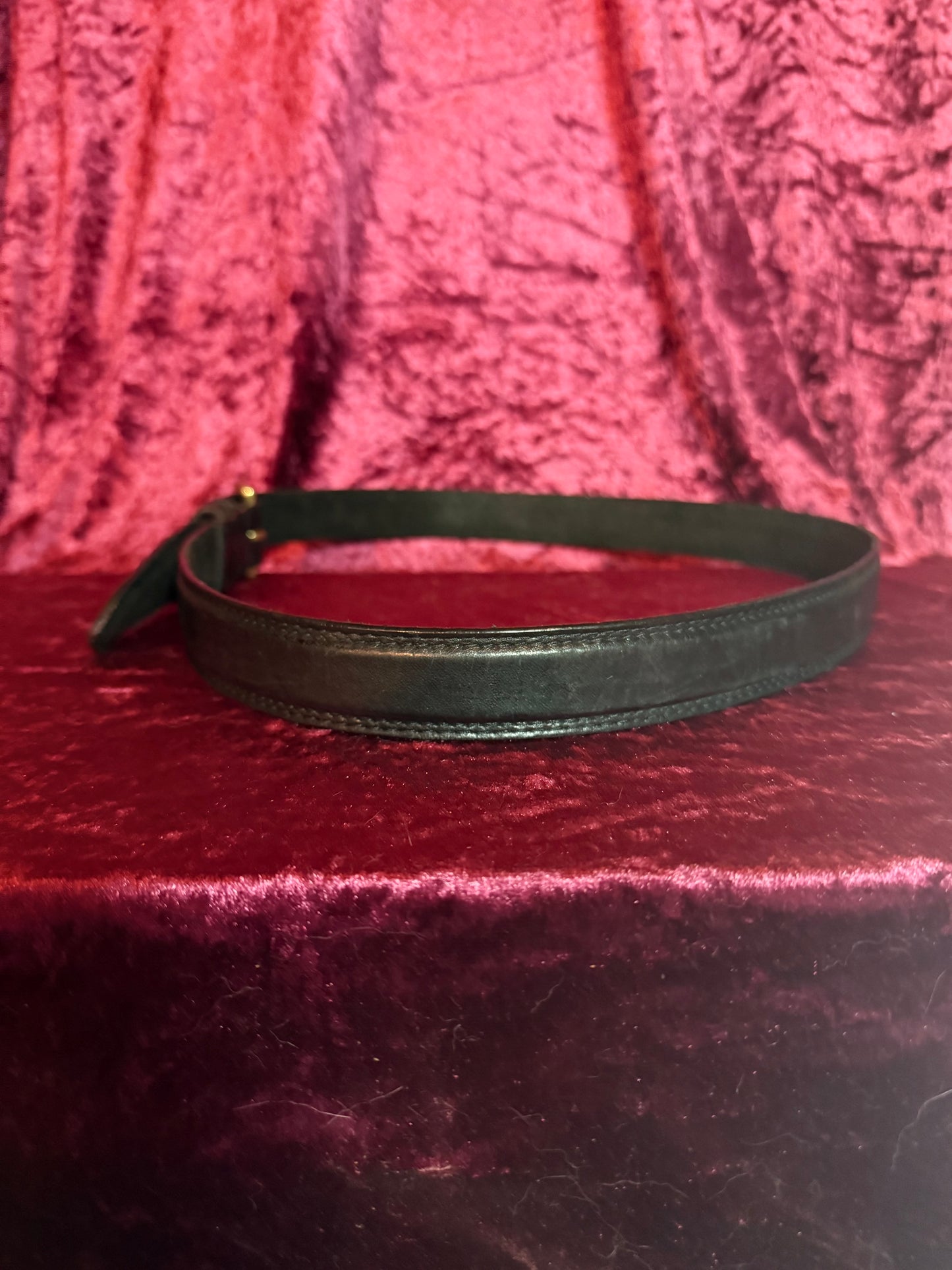 Vintage Accessories - Classic Leather Belt - Black - M