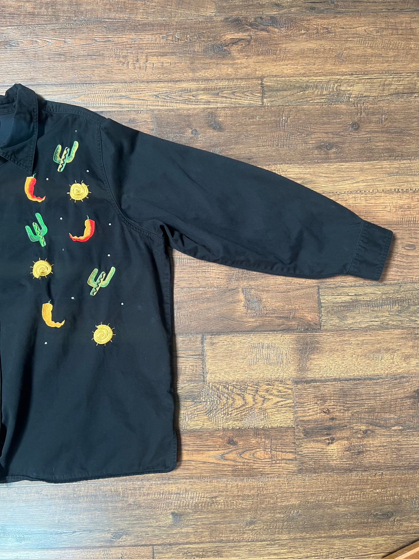 Vintage Clothing - Embroidered Shirt Jacket - Santa Fe Print - 3X-Large - Quacker Factory