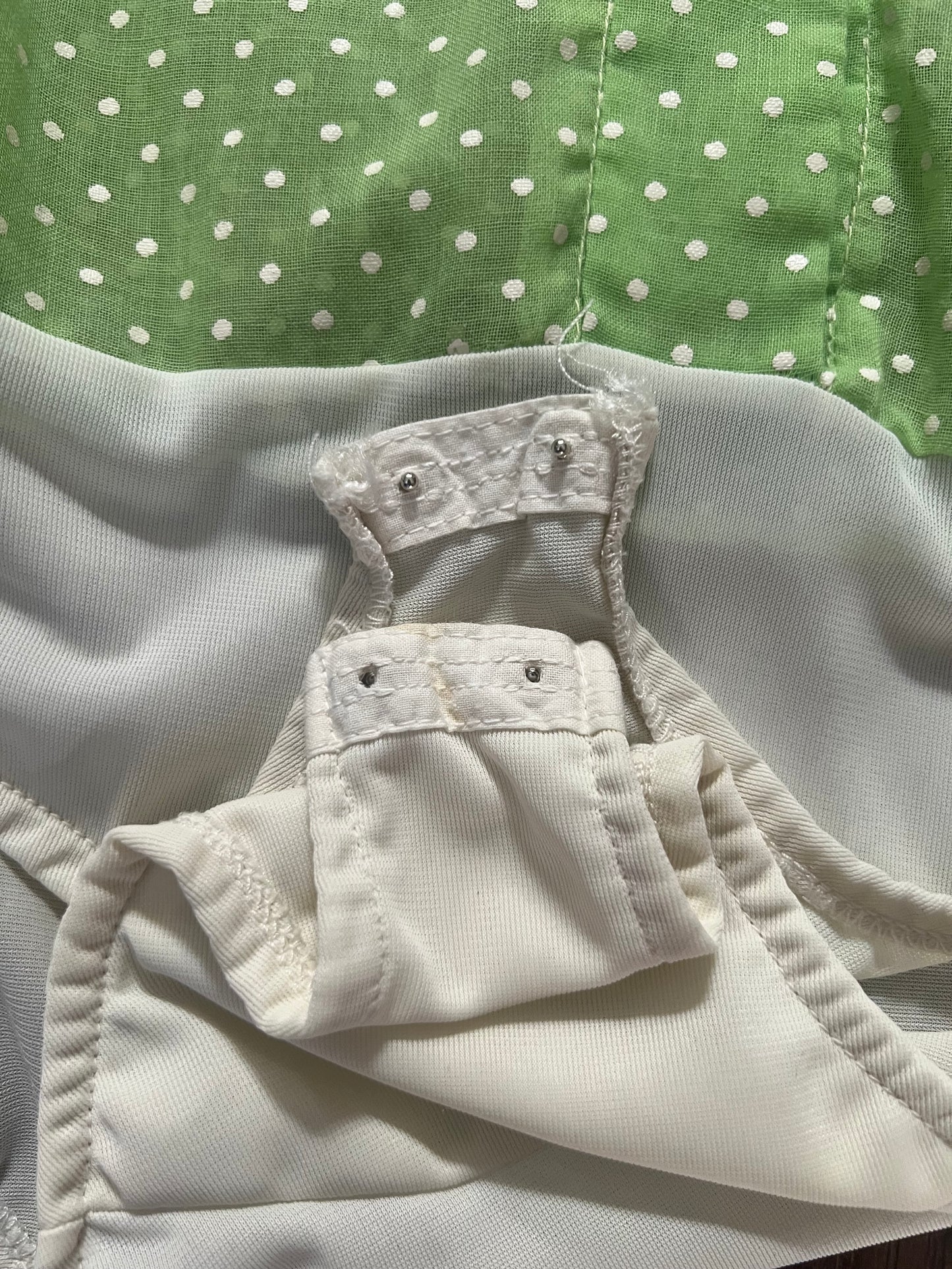 Vintage Clothing - 70’s Disco Bodysuit - Bright Green Polka Dot - Medium - Saucy California