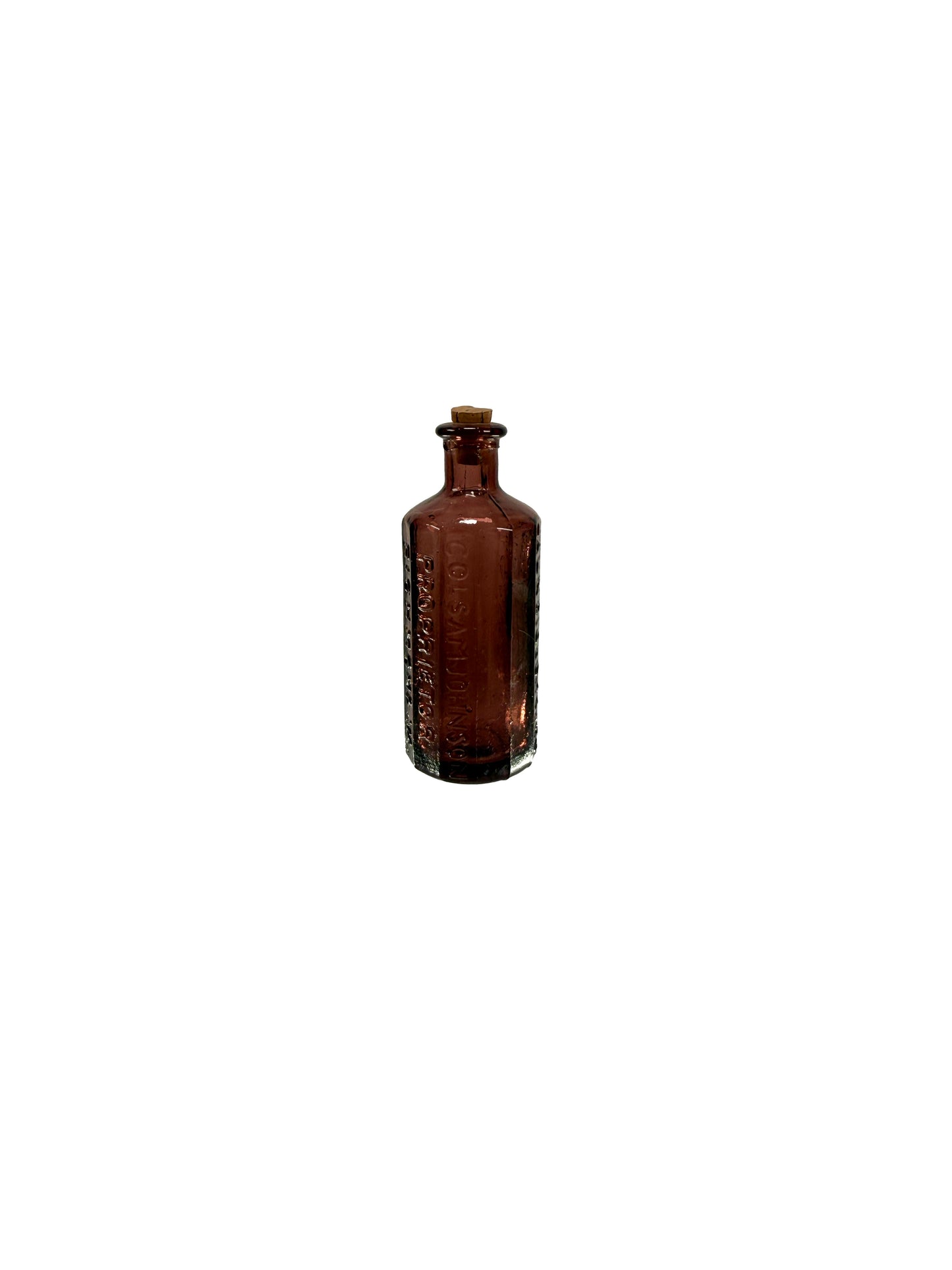 Vintage Miniature Glass Bottle - Lancasters Indian Vegetable Jaundice - Purple Wheaton Bitters Glass