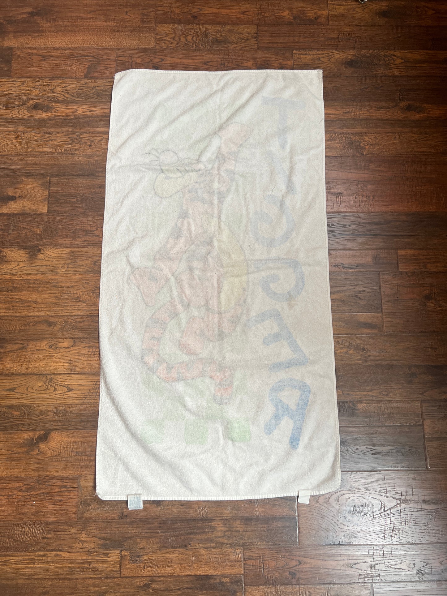 Vintage Linens - Beach Towel - Winnie The Pooh - Tigger - Disney / Franco - 100% Cotton