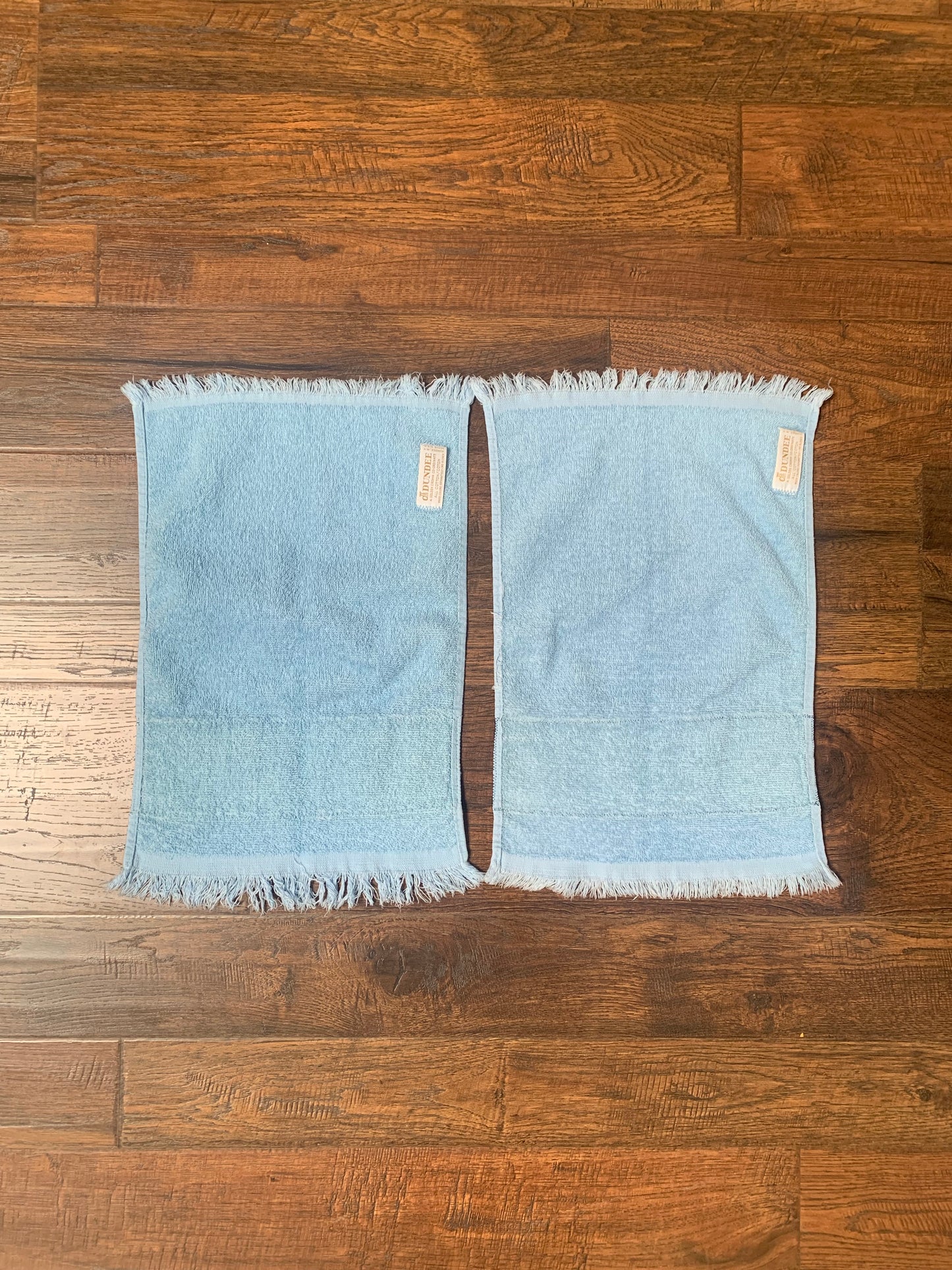 Vintage Dundee Decorative Hand Towel Set - Baby Blue with Floral Ribbon