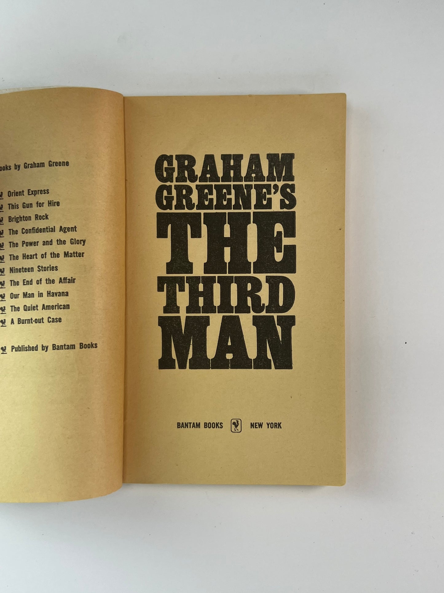 Vintage Paperback - The Third Man - Graham Greene - 1962 Bantam Book #J2427