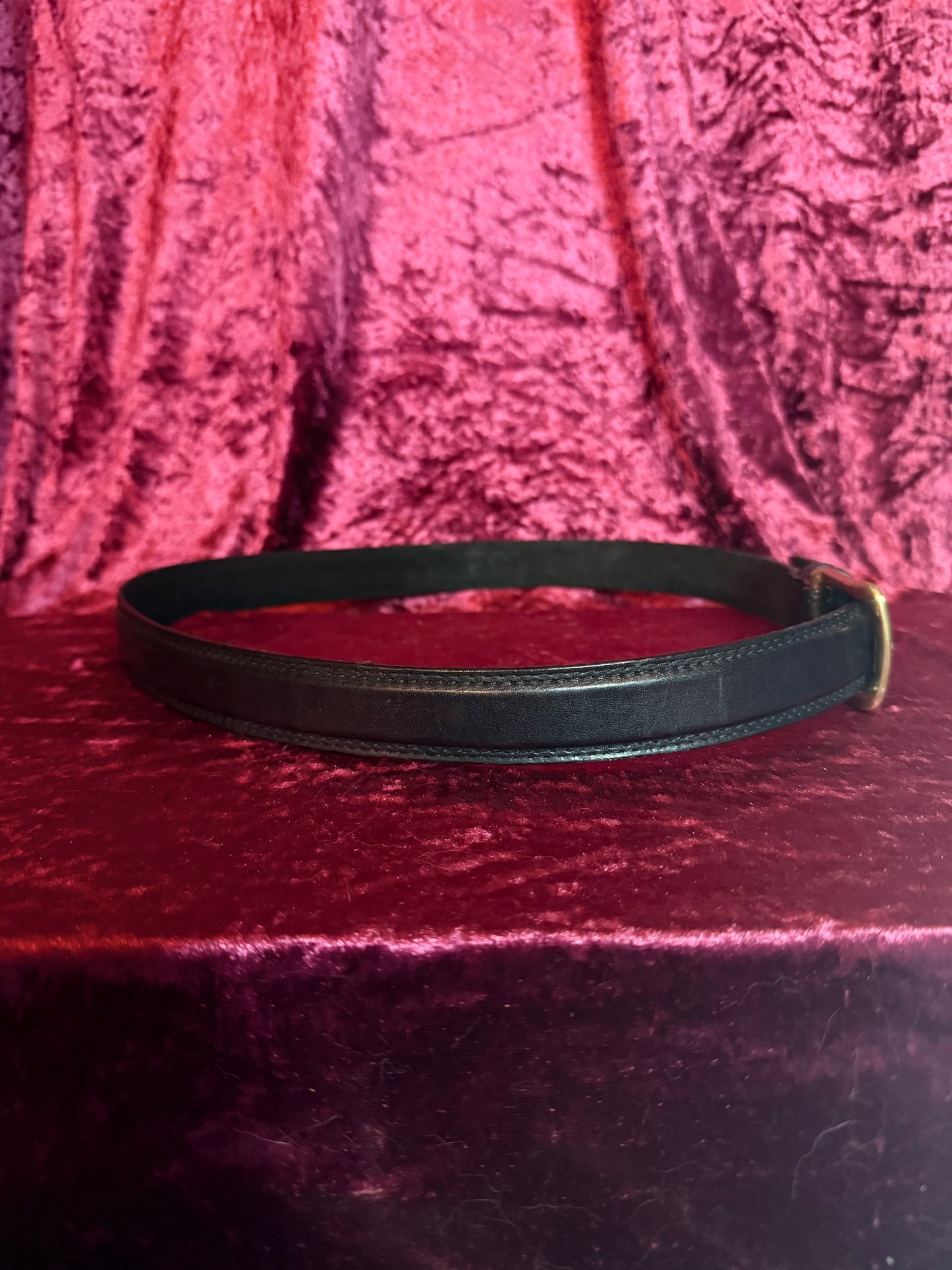 Vintage Accessories - Classic Leather Belt - Black - M