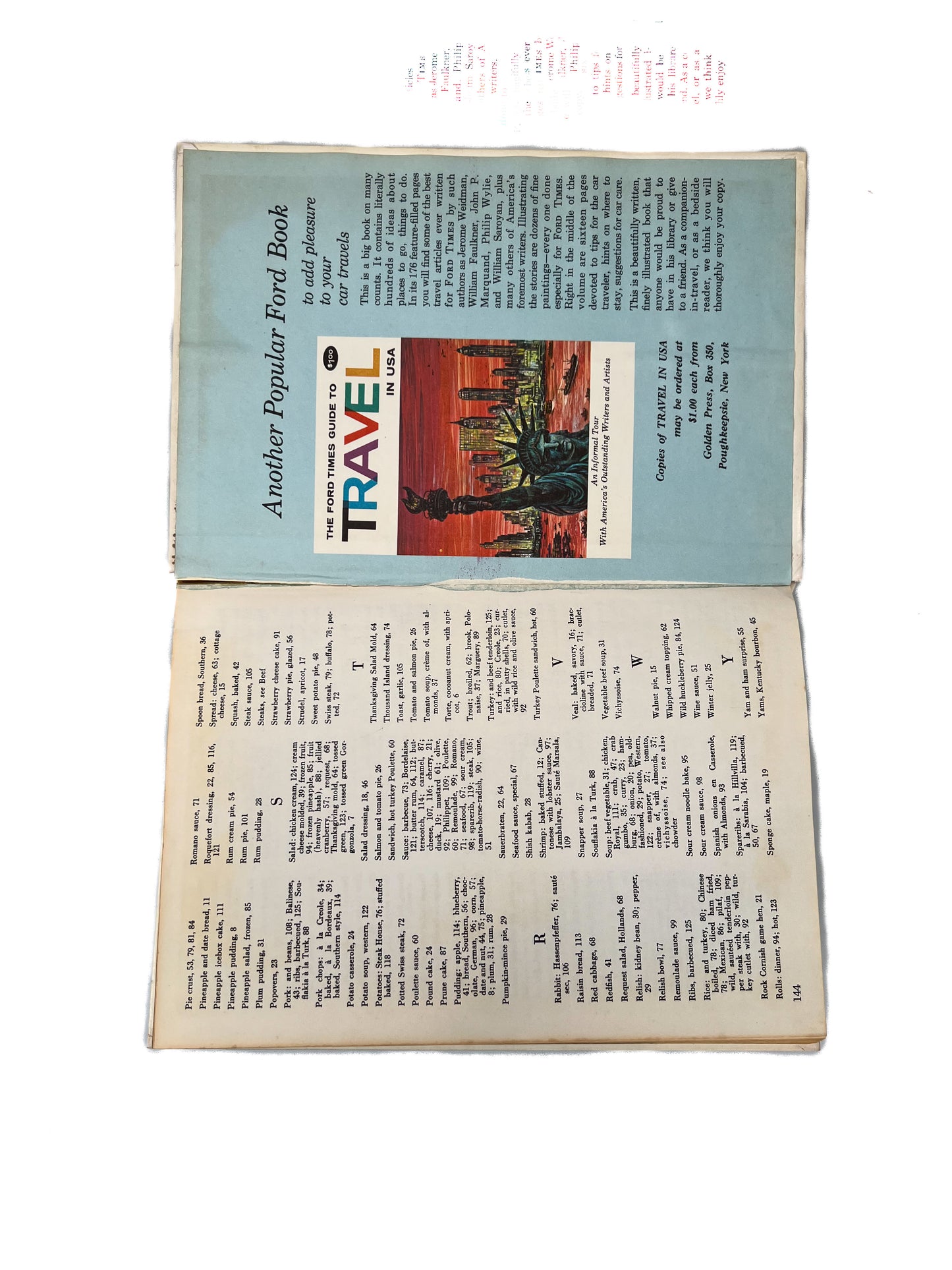 Vintage Cookbook - The New Ford Treasury of Favorite Recipes from Famous Restaurants - 1963 Ford Motor Company