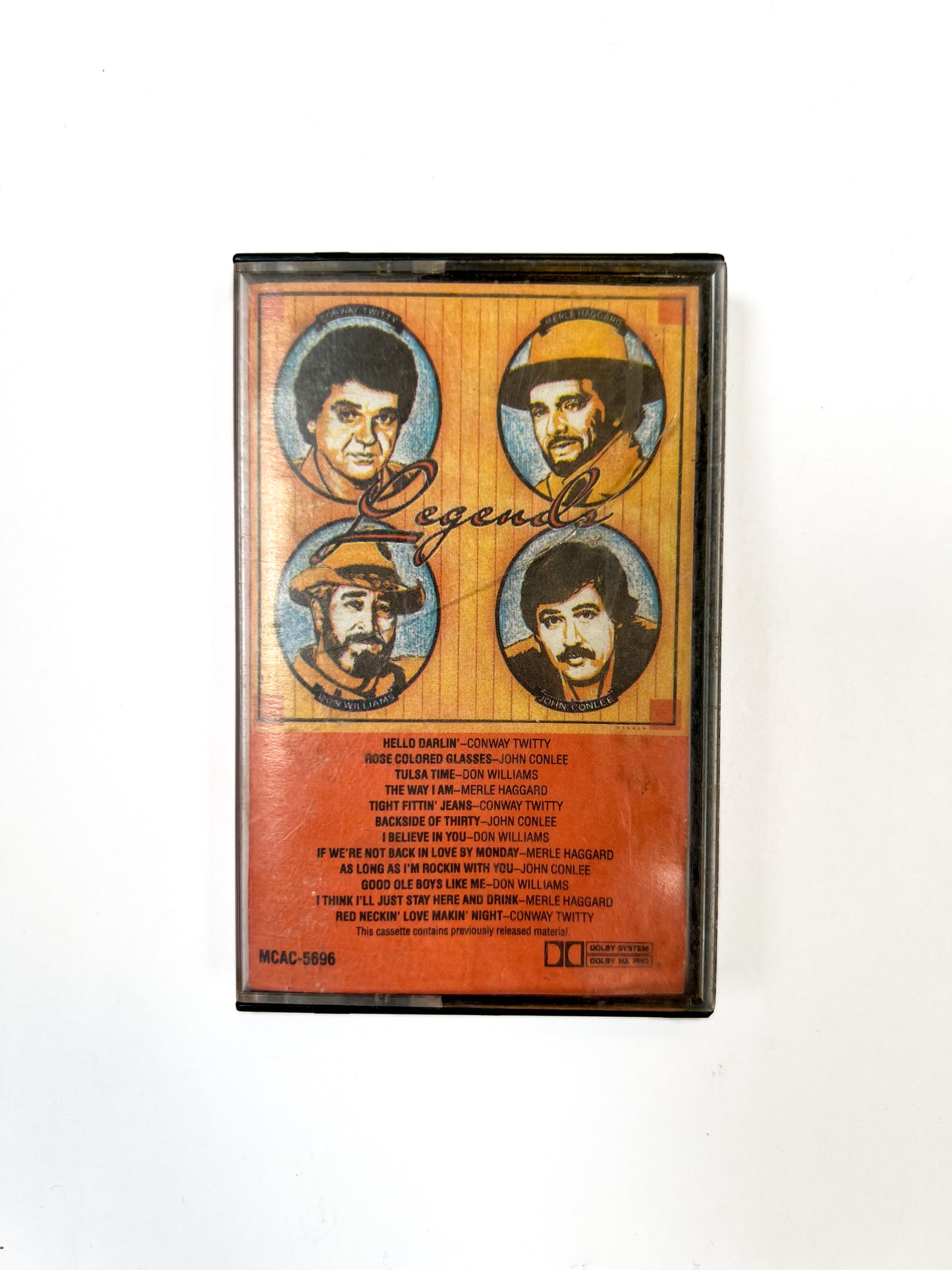 Cassette Tape - Various Artists - Country Legends - 1986