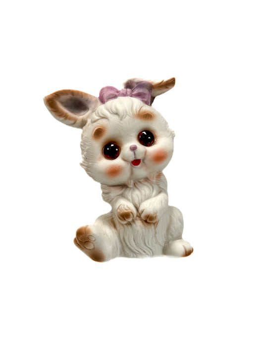 Vintage Lamp - Anthropomorphic Bunny Ceramic Table Lamp - Made in Japan