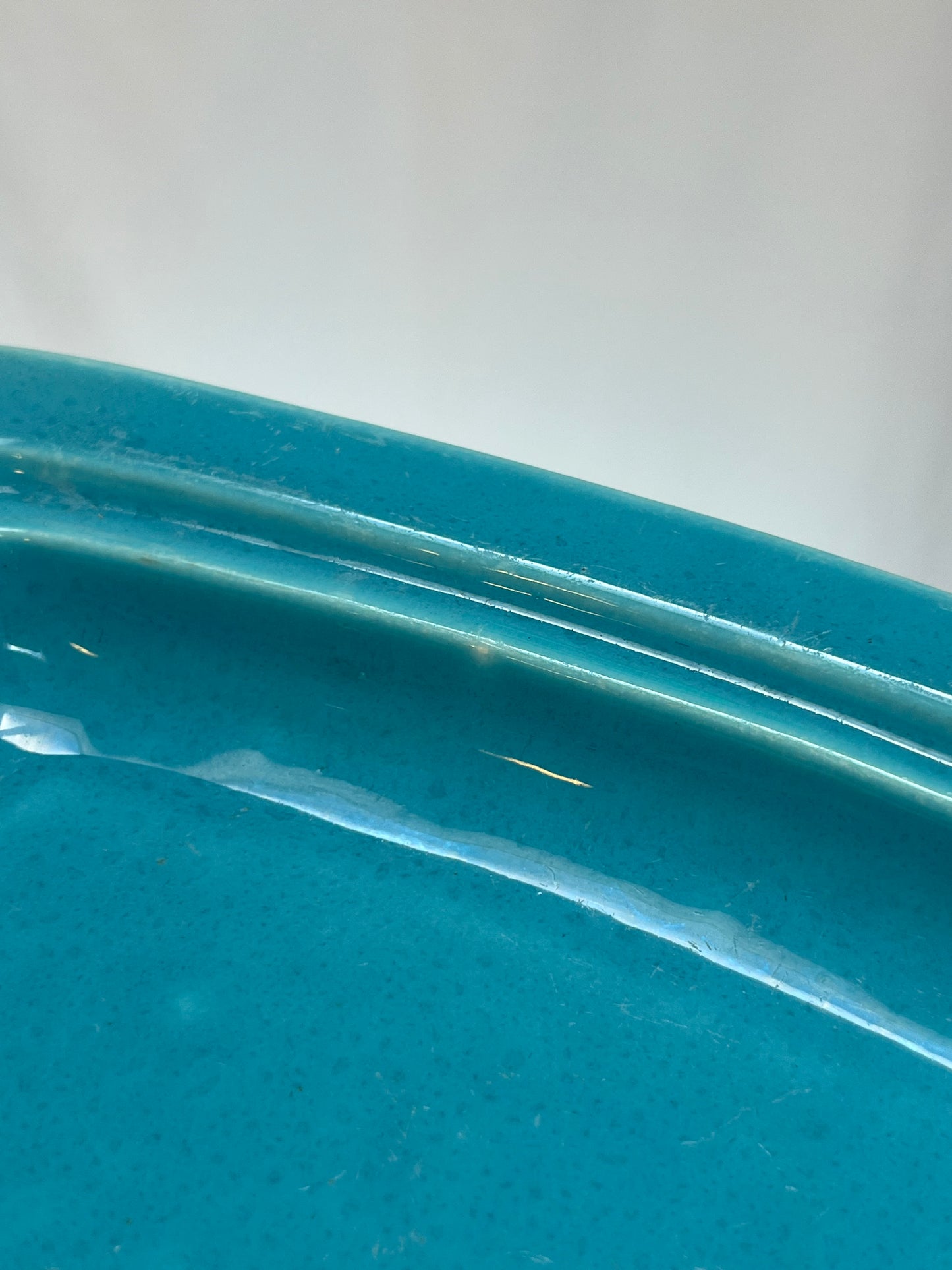 Vintage Kitchen - Covered Butter Dish - Half Pound - Turquoise - Homer Laughlin