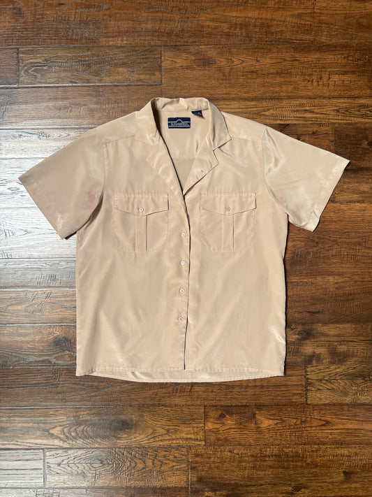 Vintage Clothing - Short Sleeve Blouse - Safari Khaki - Medium - Summerfield