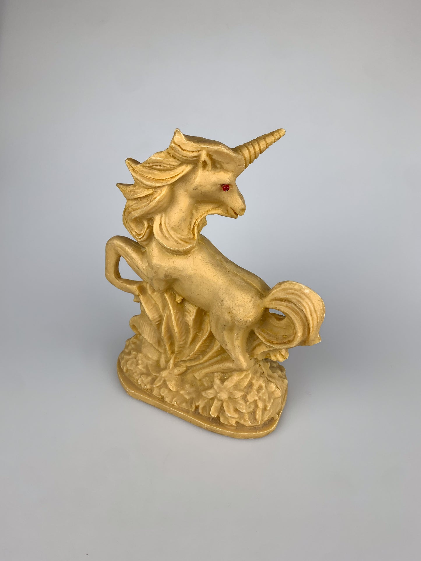 Vintage Resin Red-Eyed Unicorn Statue