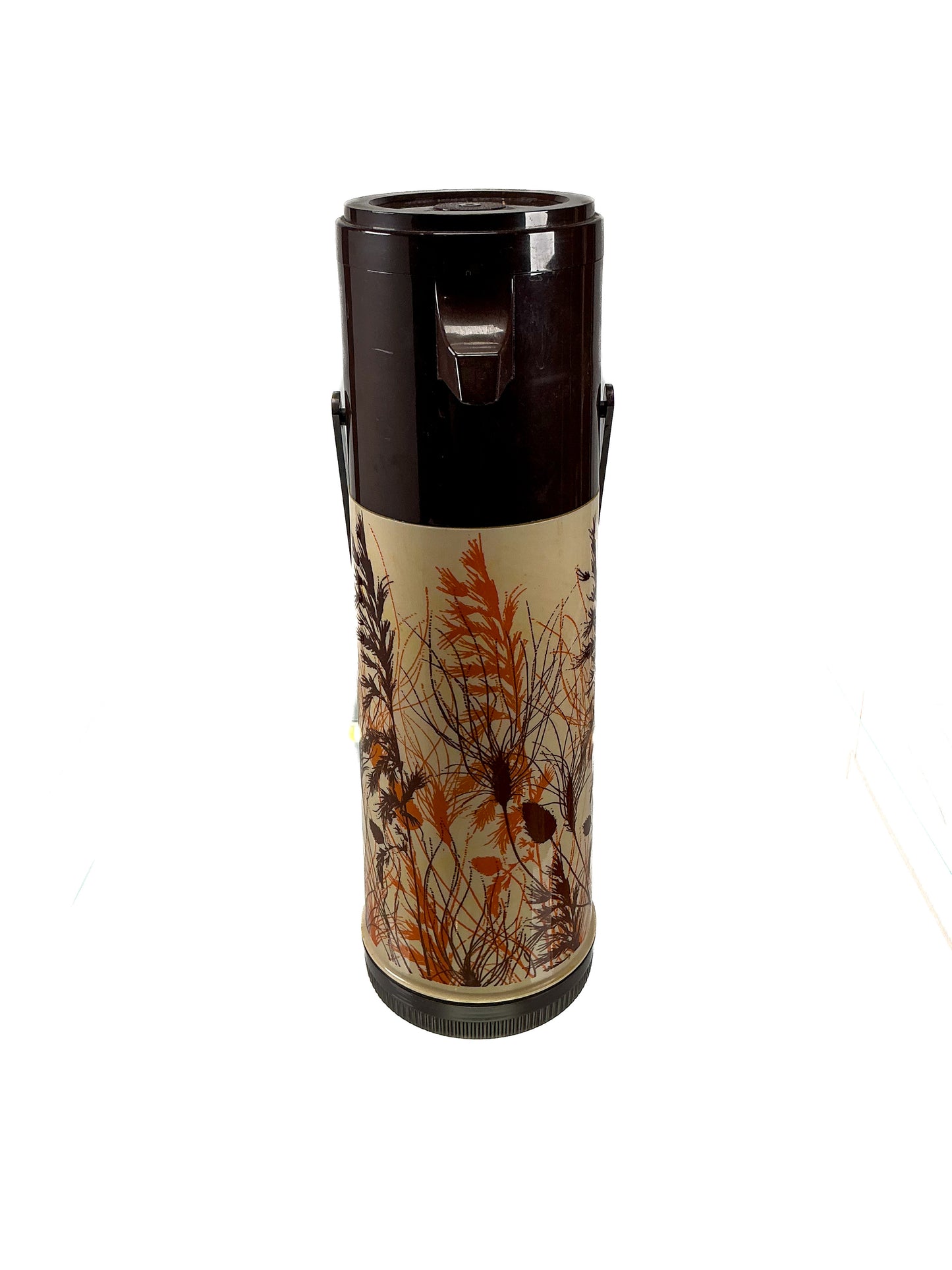 Vintage Thermos - Aladdin Pump A Drink Hot or Cold - Wheat Design