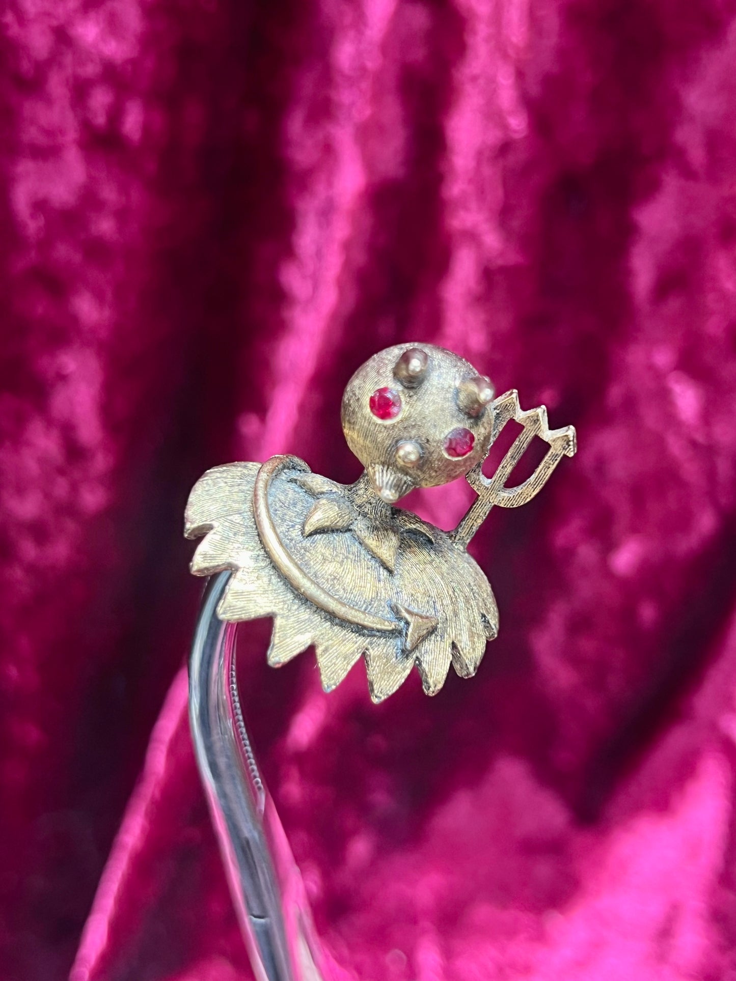 Vintage Jewelry - Shoulder Brooch Set - Voice of Conscience - Devil and Angel - Tortolani