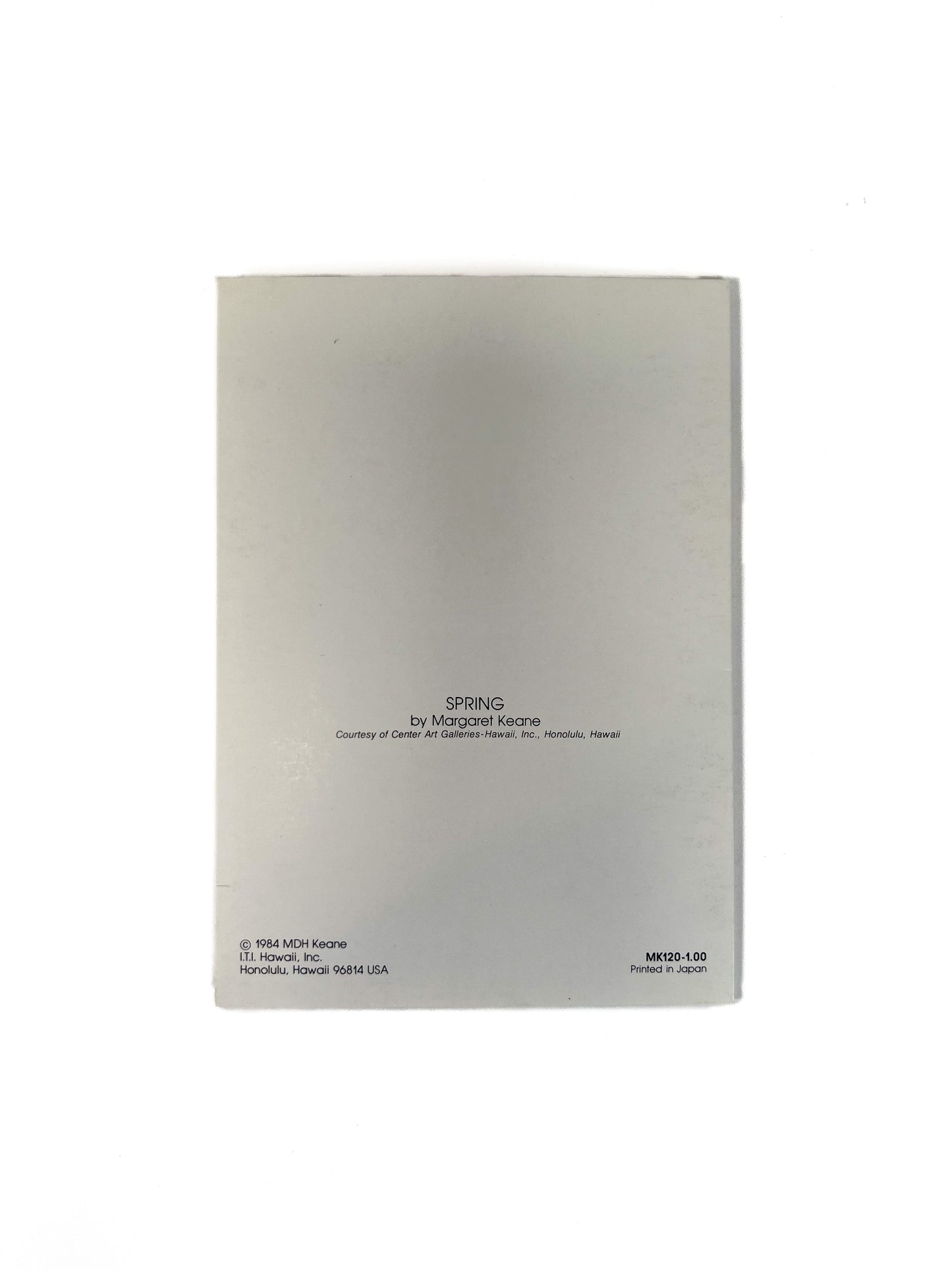 Vintage Ephemera - Greeting Card - Little Big Eyes - Spring - Margaret Keane - 1984