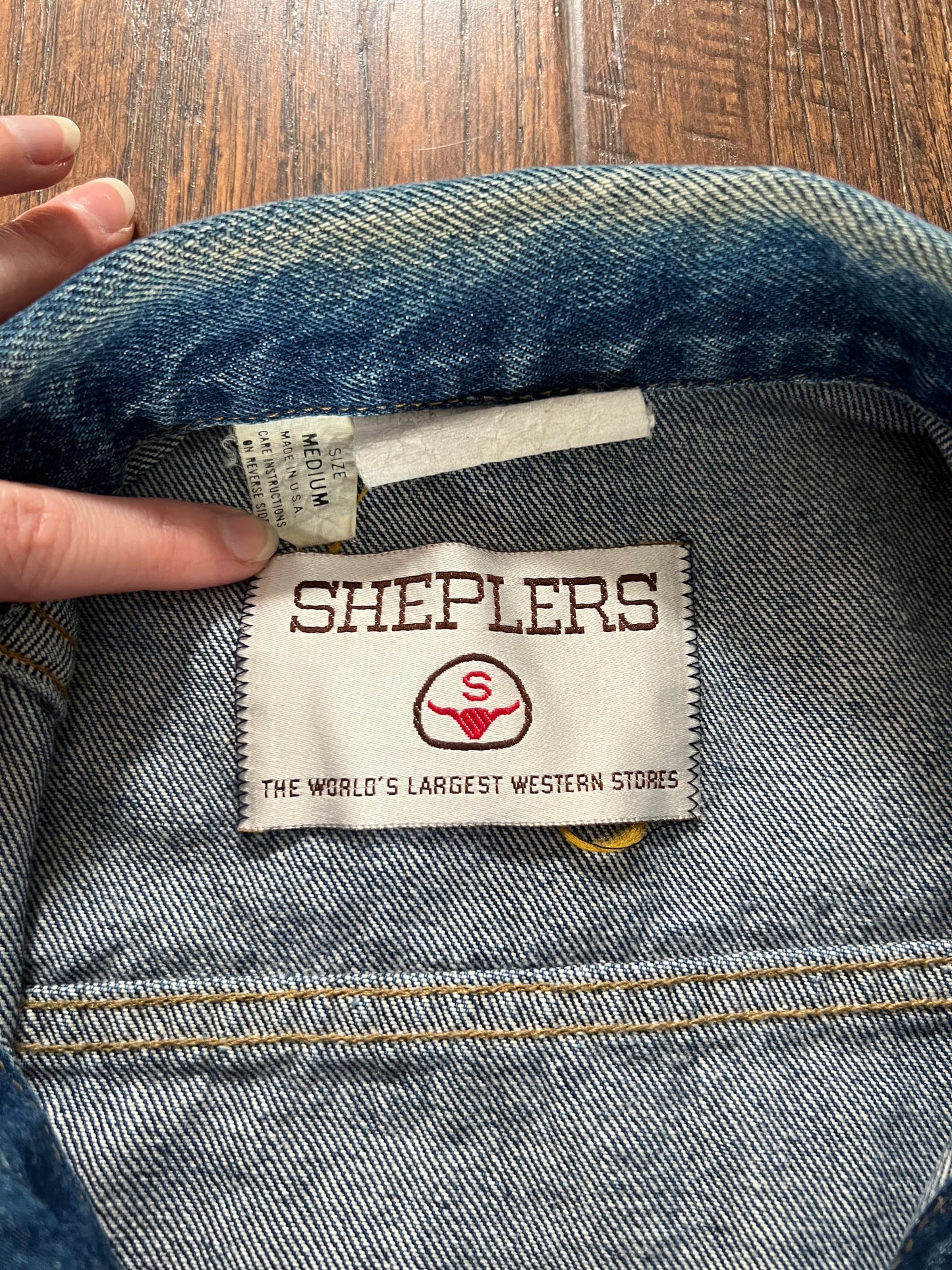 Vintage Clothing - Western Denim Vest - Indigo Blue - Medium - Sheplers