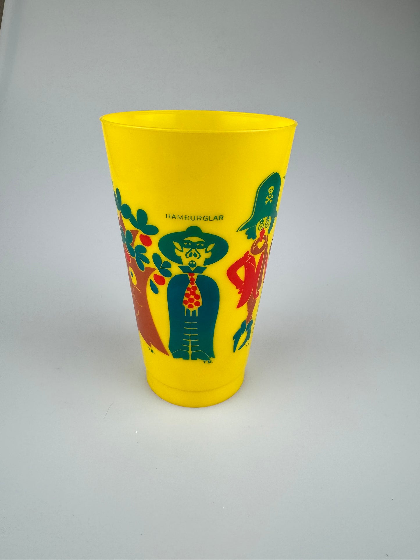 1970s Original McDonalds Characters Plastic Yellow Cup