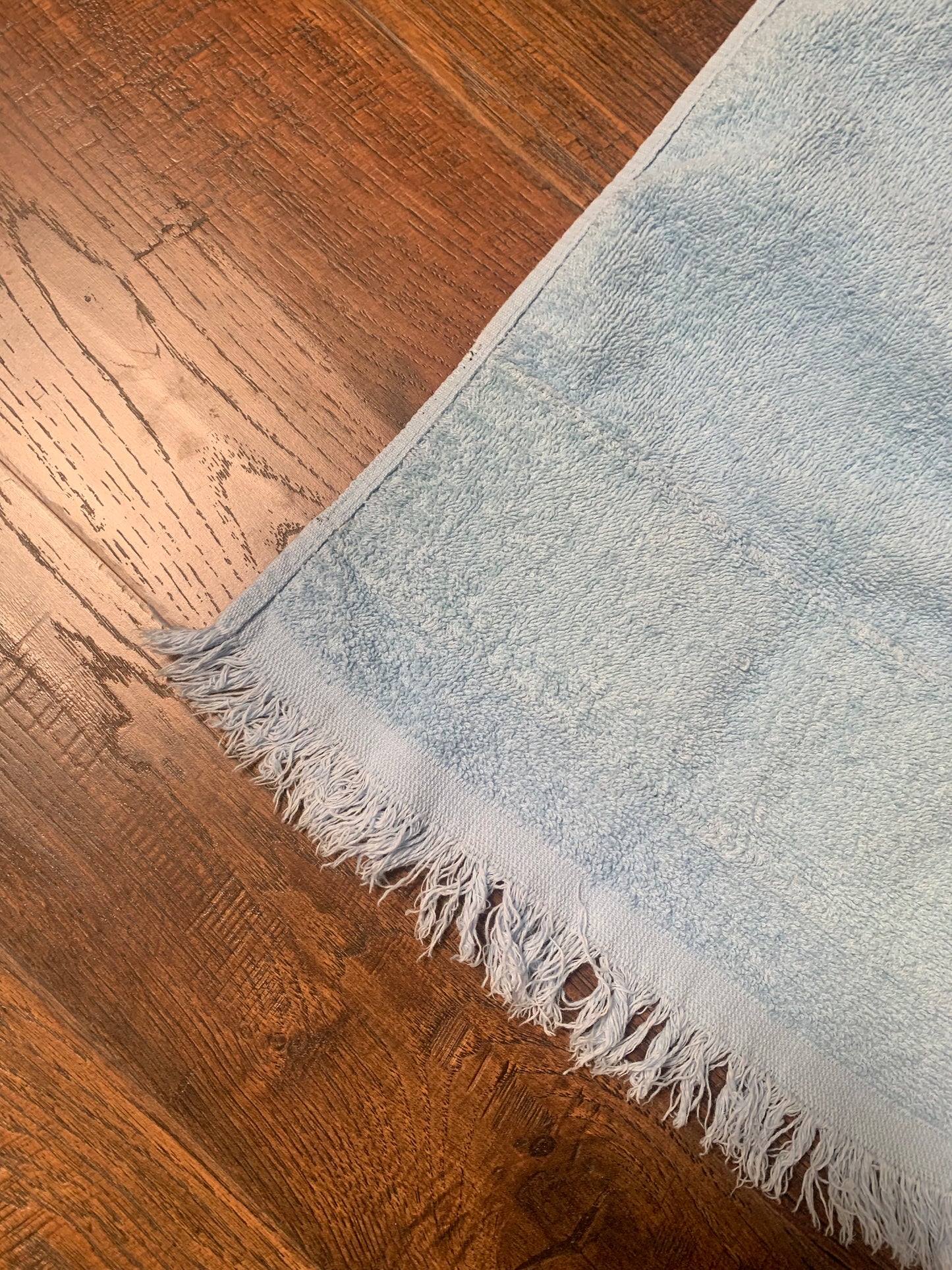 Vintage Dundee Decorative Hand Towel Set - Baby Blue with Floral Ribbon