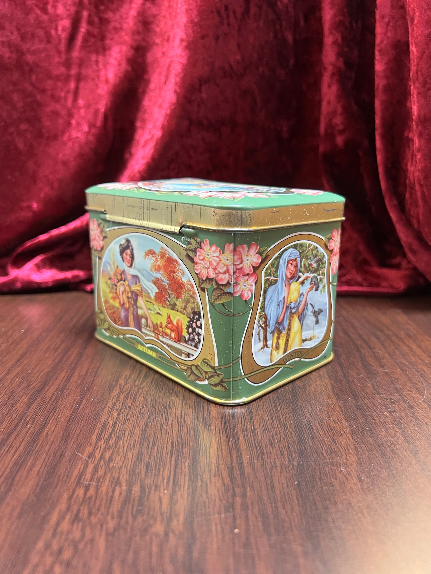 Vintage Kitchen - Tea Tin - The Four Seasons as Muses - England