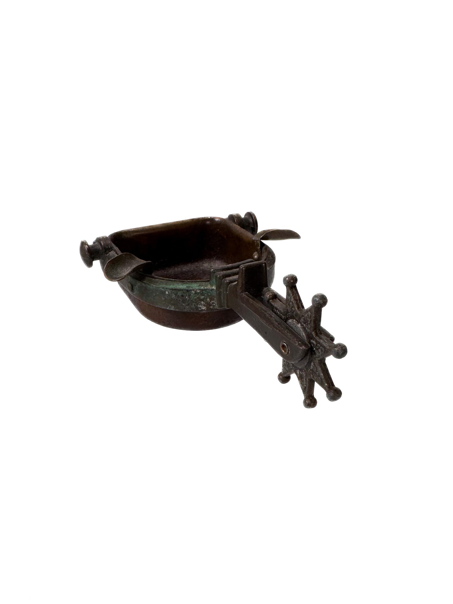 Vintage Ashtray - Brass Cowboy Spur - Western Art