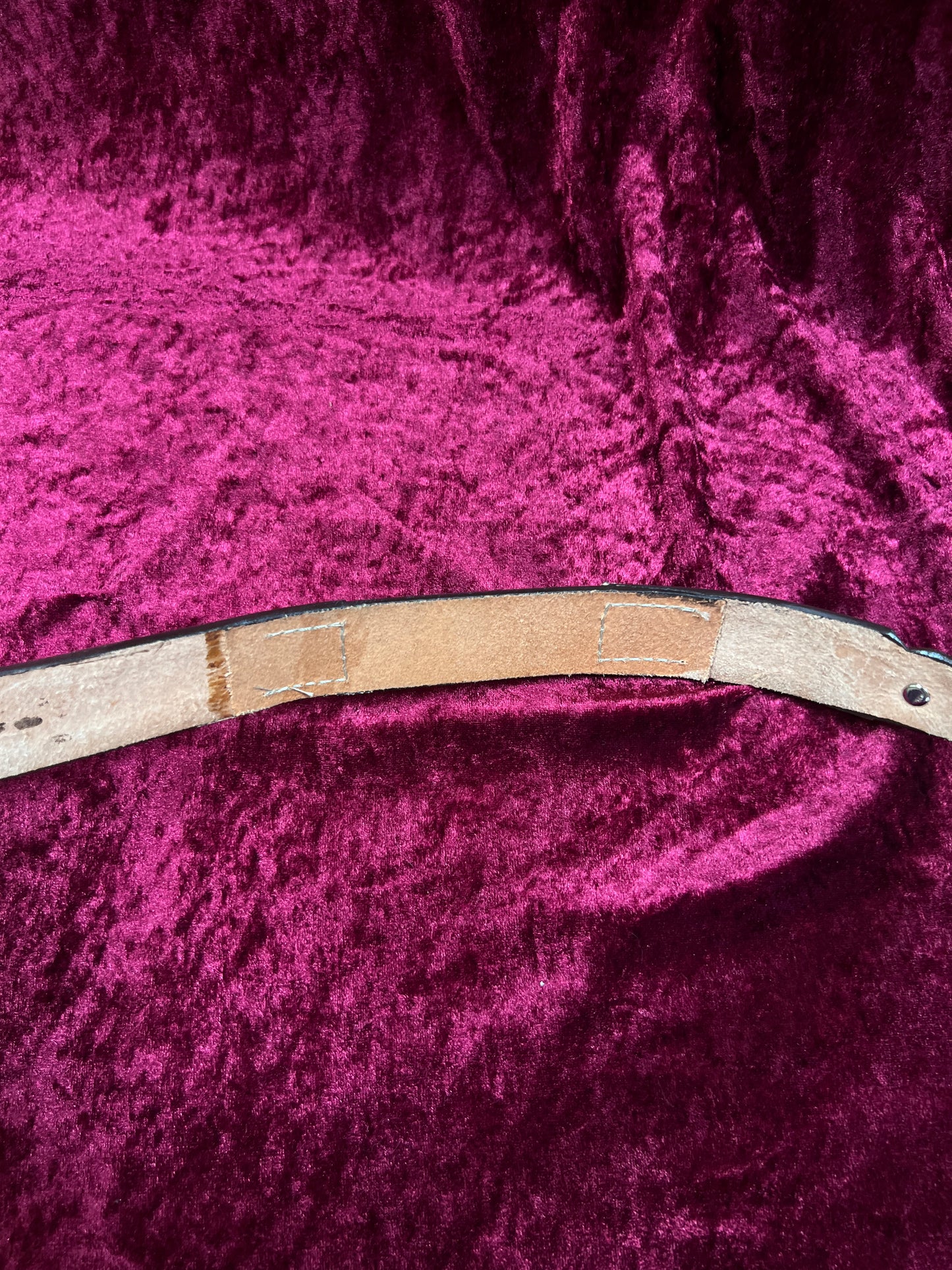 Vintage Nocona Leather Western Belt - Tooled Heart Cutout Silver Concho Belt USA Made - 34-37.75"
