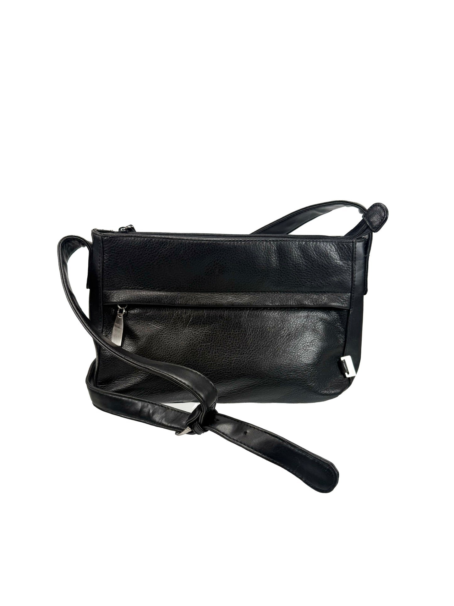 Vintage Purse - Black Leather Sharon B. Studio Cross Body Bag
