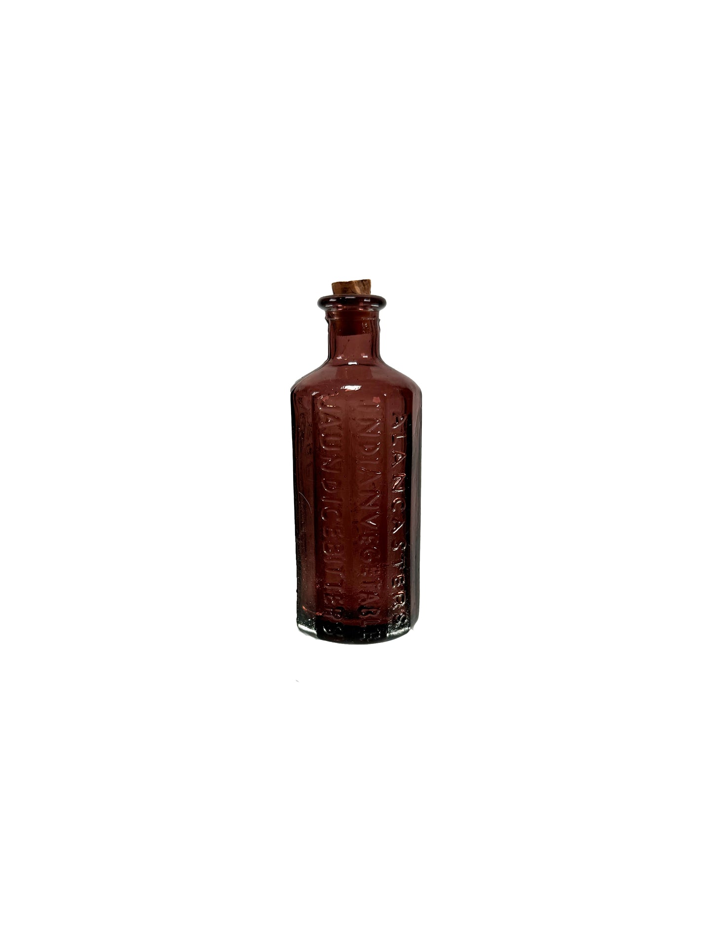 Vintage Miniature Glass Bottle - Lancasters Indian Vegetable Jaundice - Purple Wheaton Bitters Glass