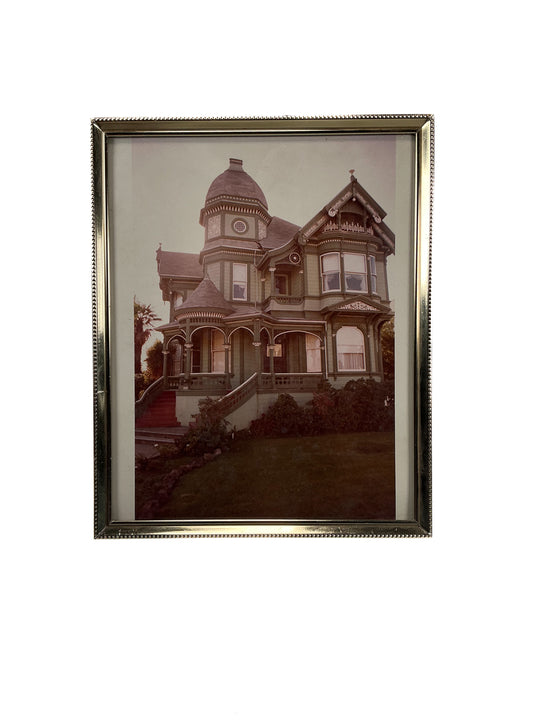 Vintage Photograph - Brehaut House Queen Anne Victorian - 8” x 10” Brass Frame